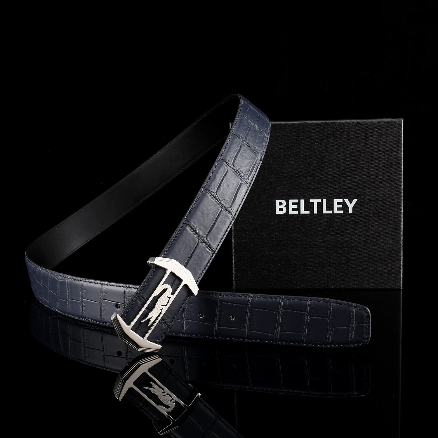 Authentic Crocodile Leather Belt for Men-Matte Finish