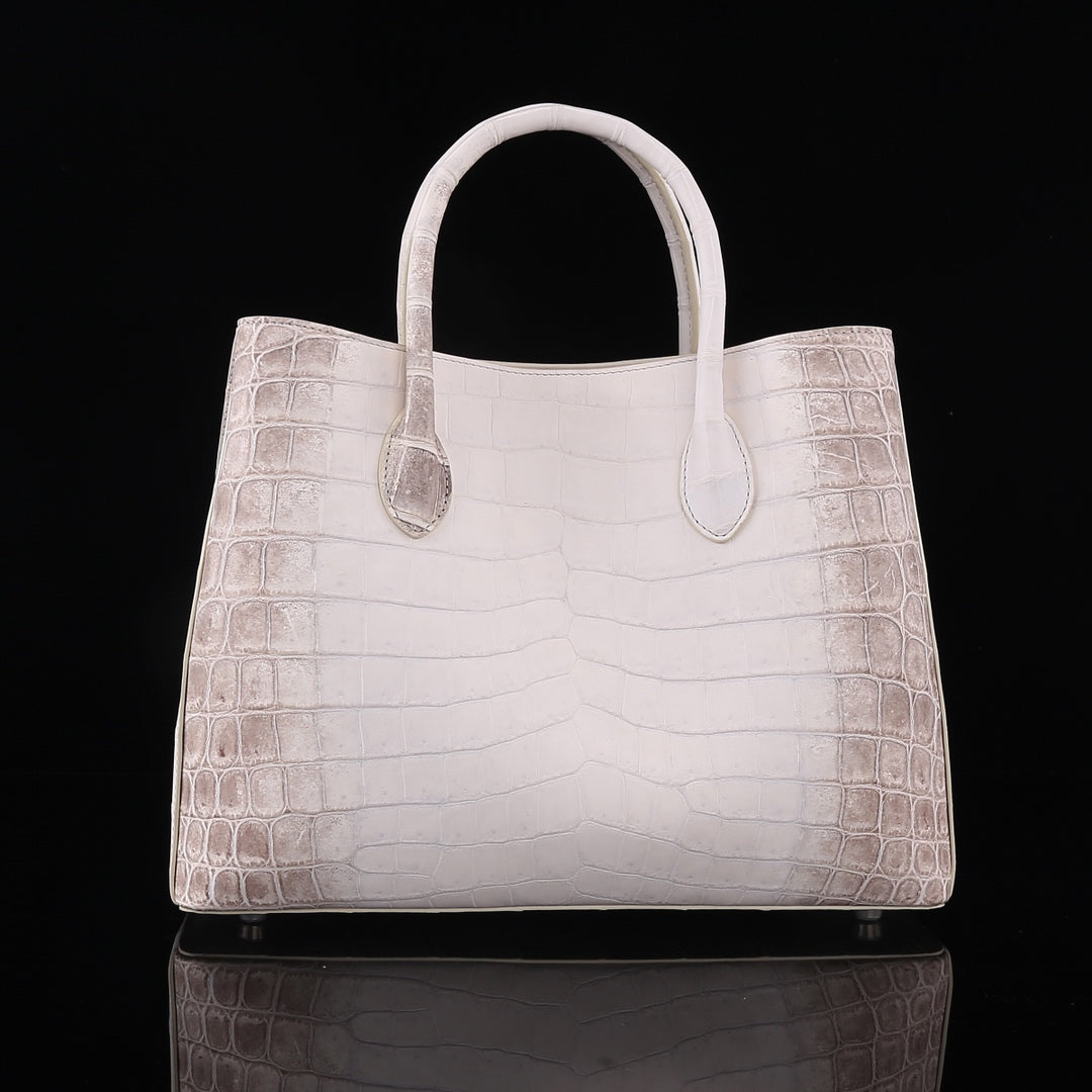 BELTLELY Himalayan White Nile Crocodile Hand Bag