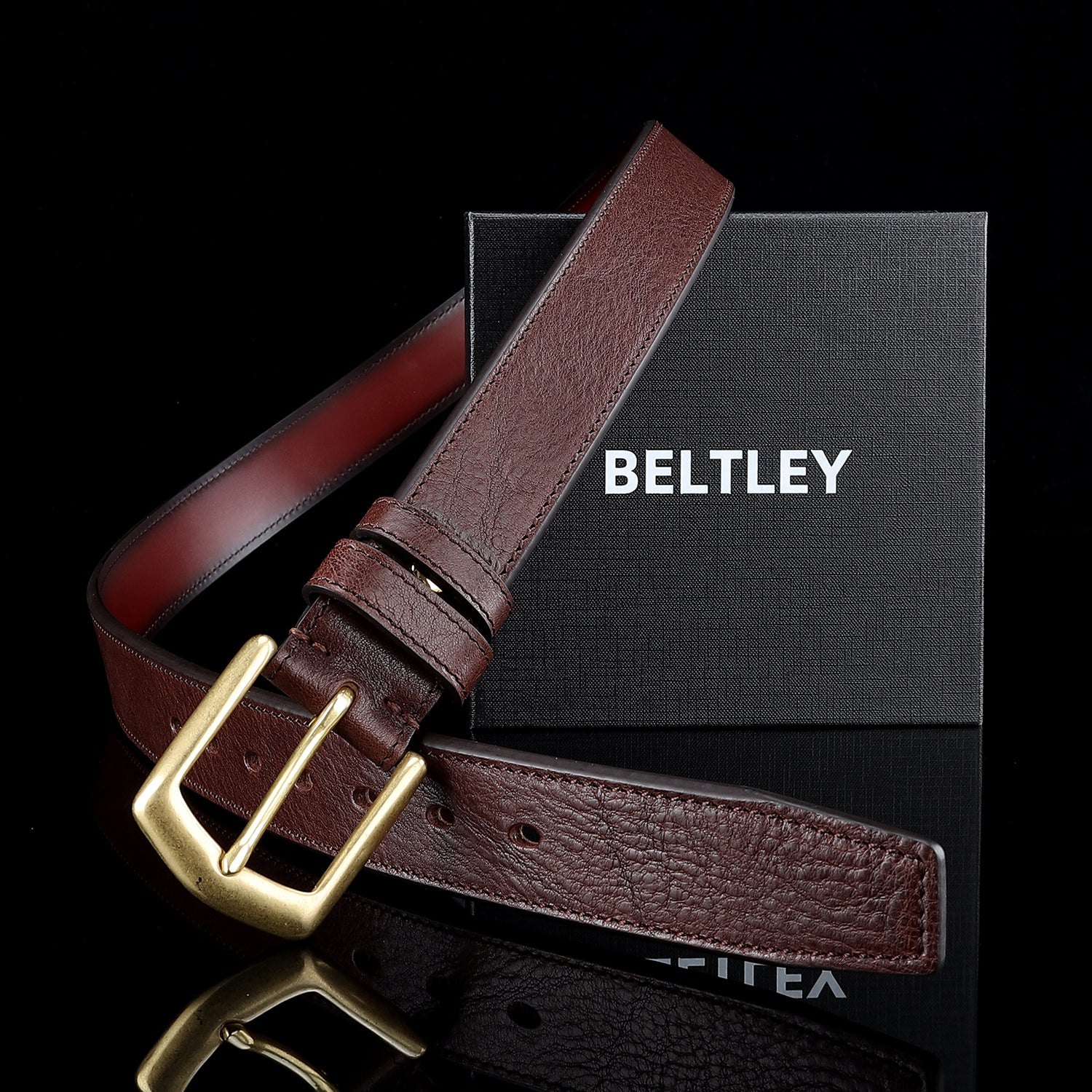 1.5” Brown Casual Everyday Belt — lifestyle shot | BELTLEY
