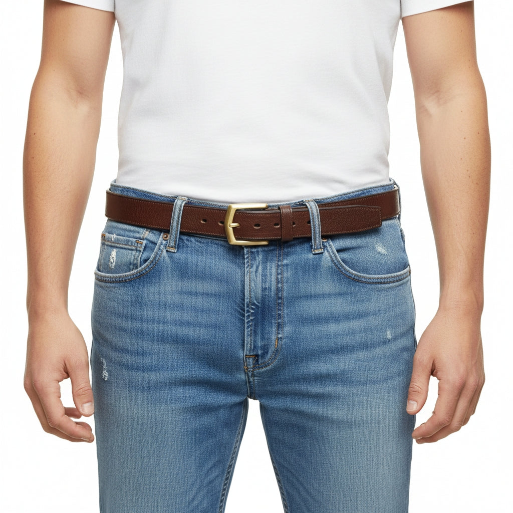 BELTLEY 1.5” Brown Casual Everyday Belt