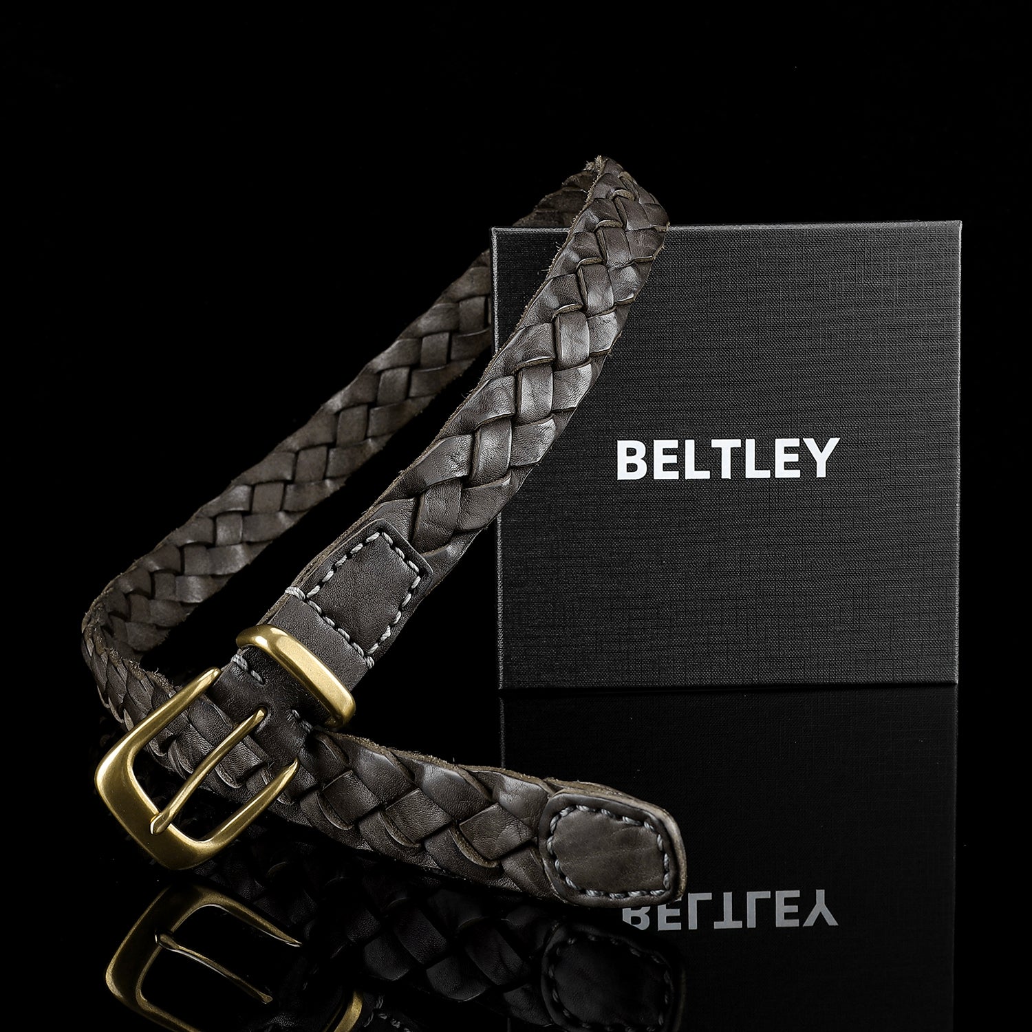 BELTLEY  30mm Hand-Woven Belt for Women |Vintage Dark Brown