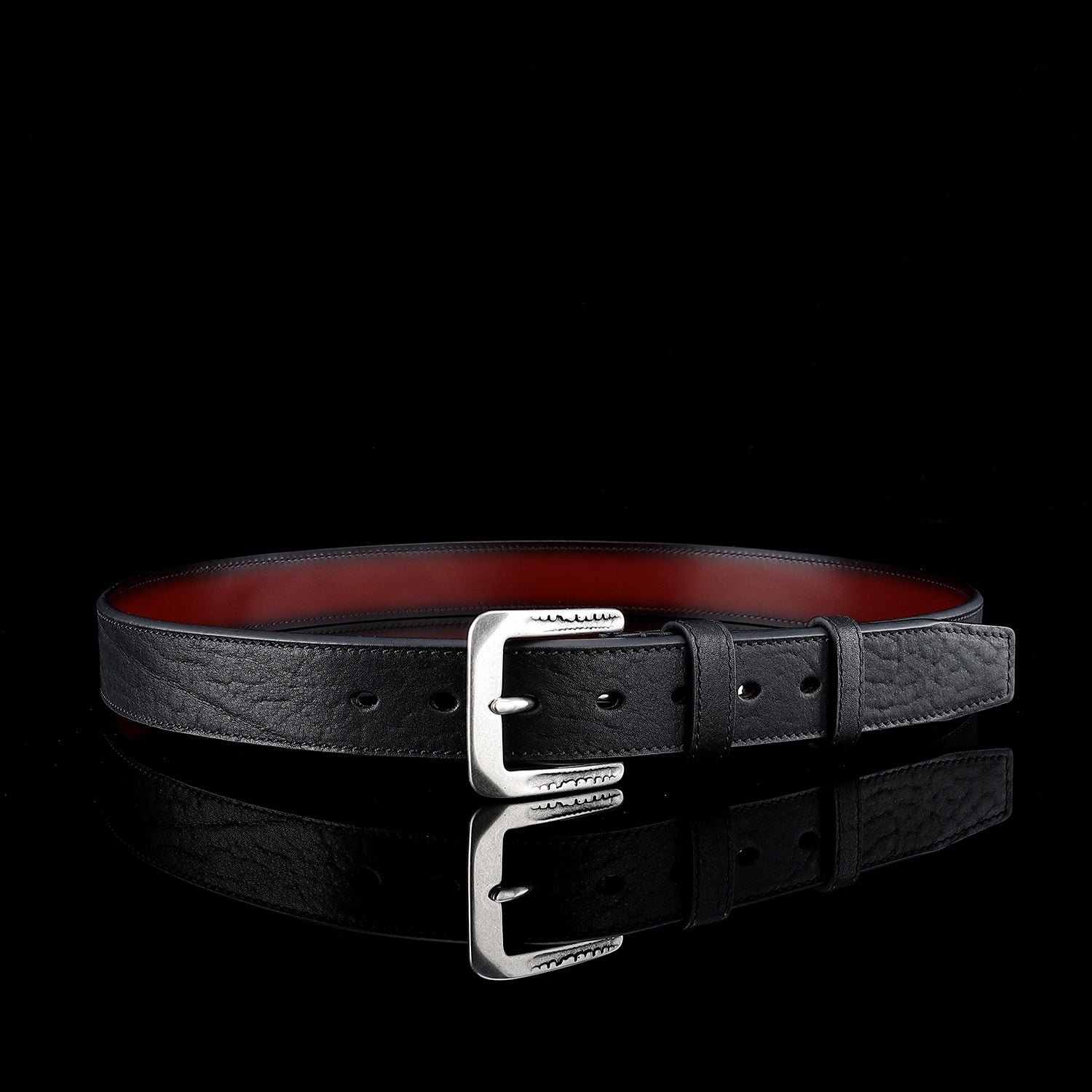 BELTLEY Black Everyday Belt for Men-Full Grain