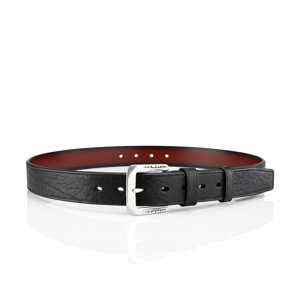 BELTLEY Black Everyday Belt for Men-Full Grain