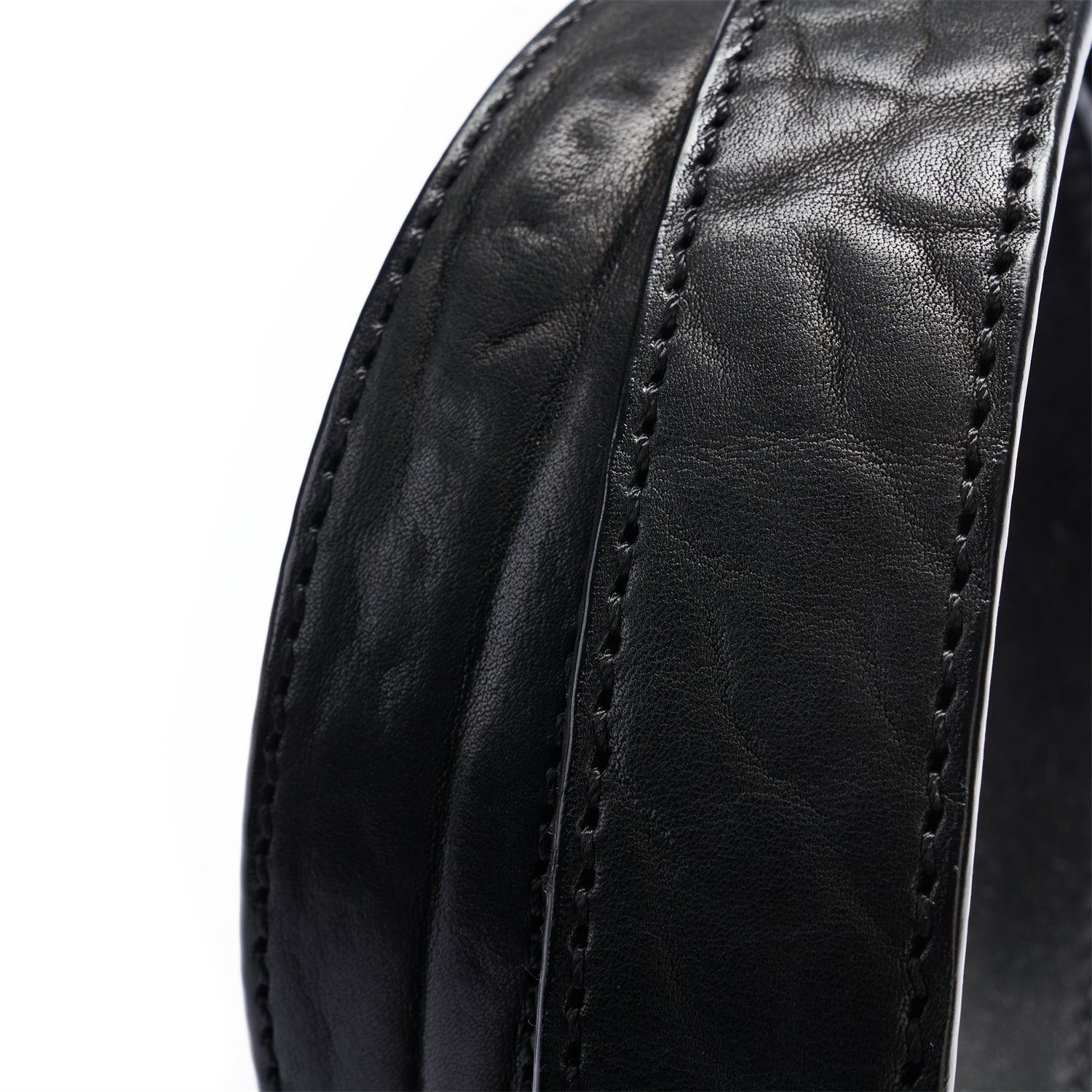 BELTLEY Black Heavy-Duty Full Grain Leather Rugged Belt
