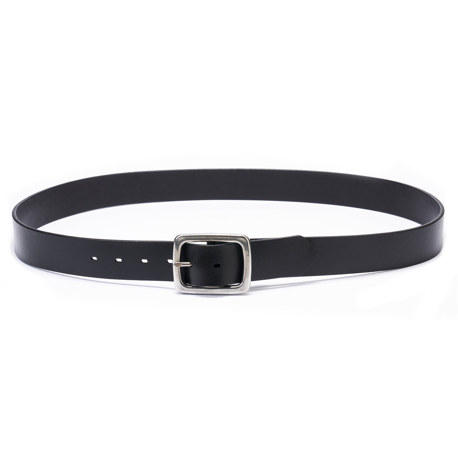 BELTLEY Black Heritage Belt – 38mm Full-Grain Leather with Stainless Steel Buckle