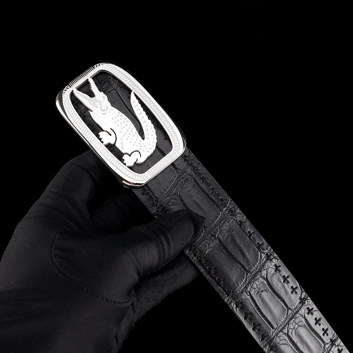 Black Nile Crocodile Leather Belt — packaging | BELTLEY