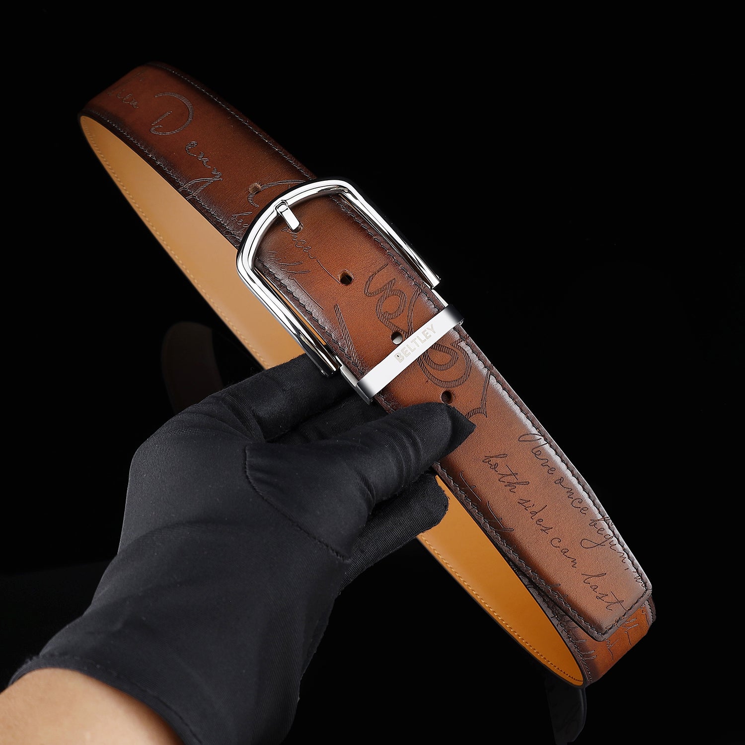BELTLEY Brown Hand-Rubbed Patina  Vintage Belt