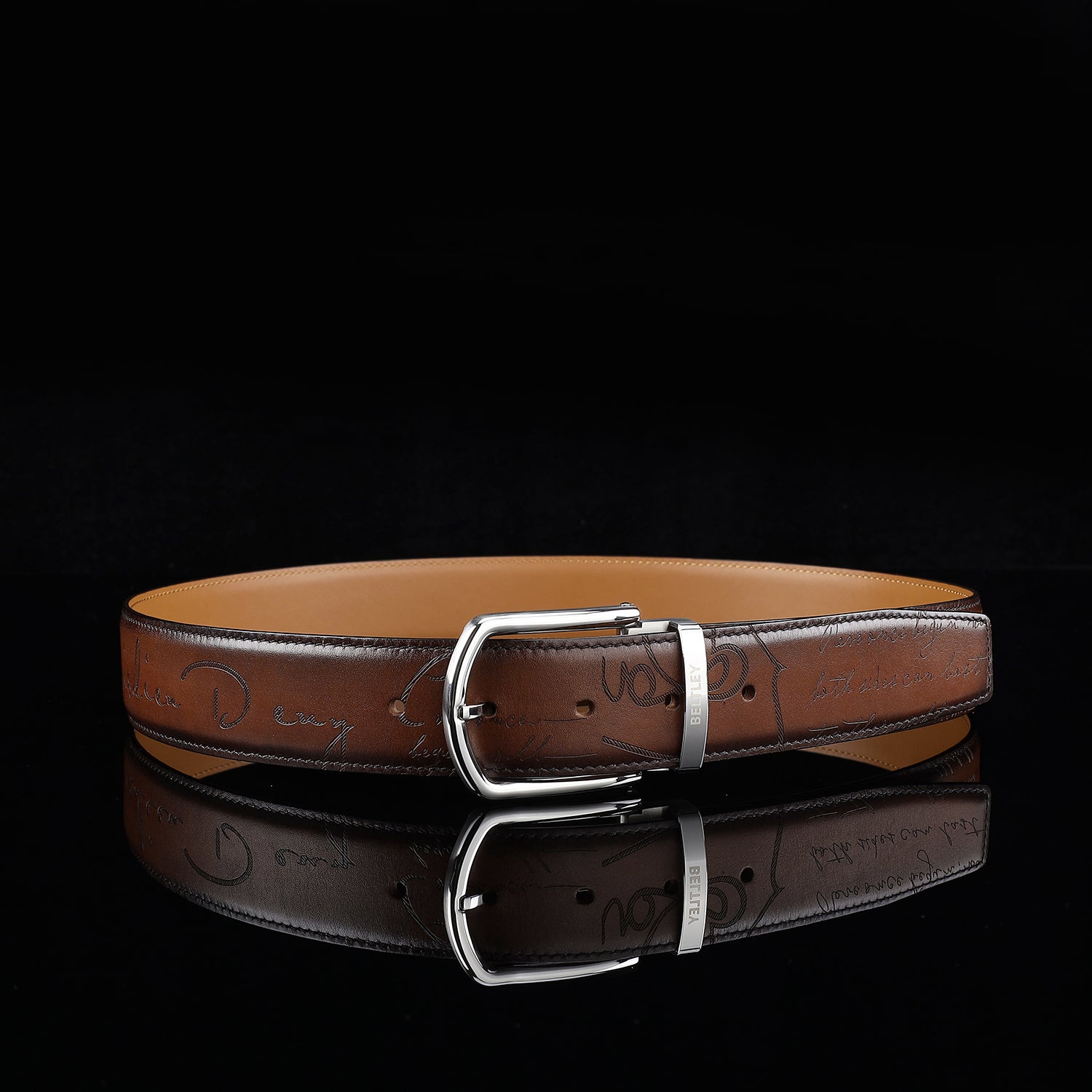 BELTLEY Brown Hand-Rubbed Patina  Vintage Belt
