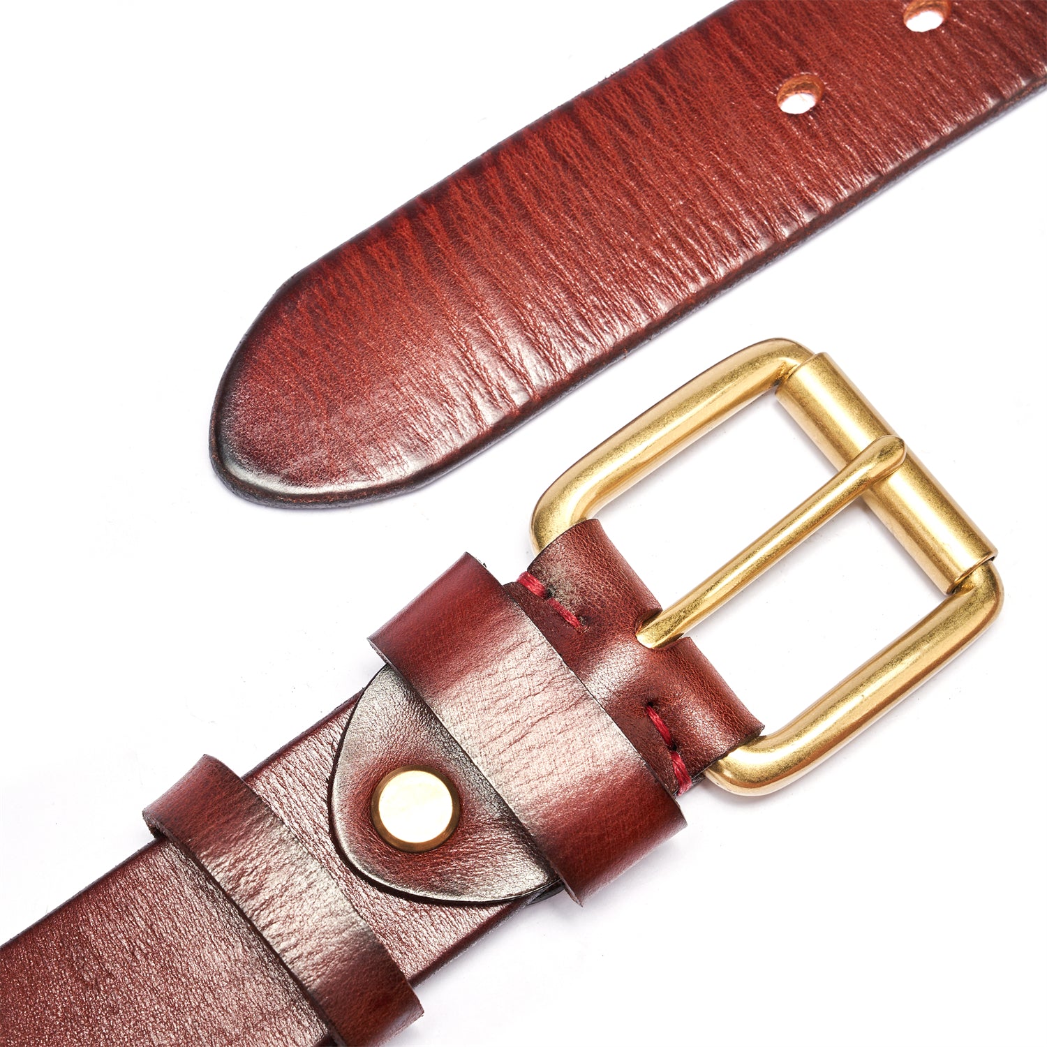 BELTLEY Casual Brown Belt 1.5“ - Full-Grain Leather