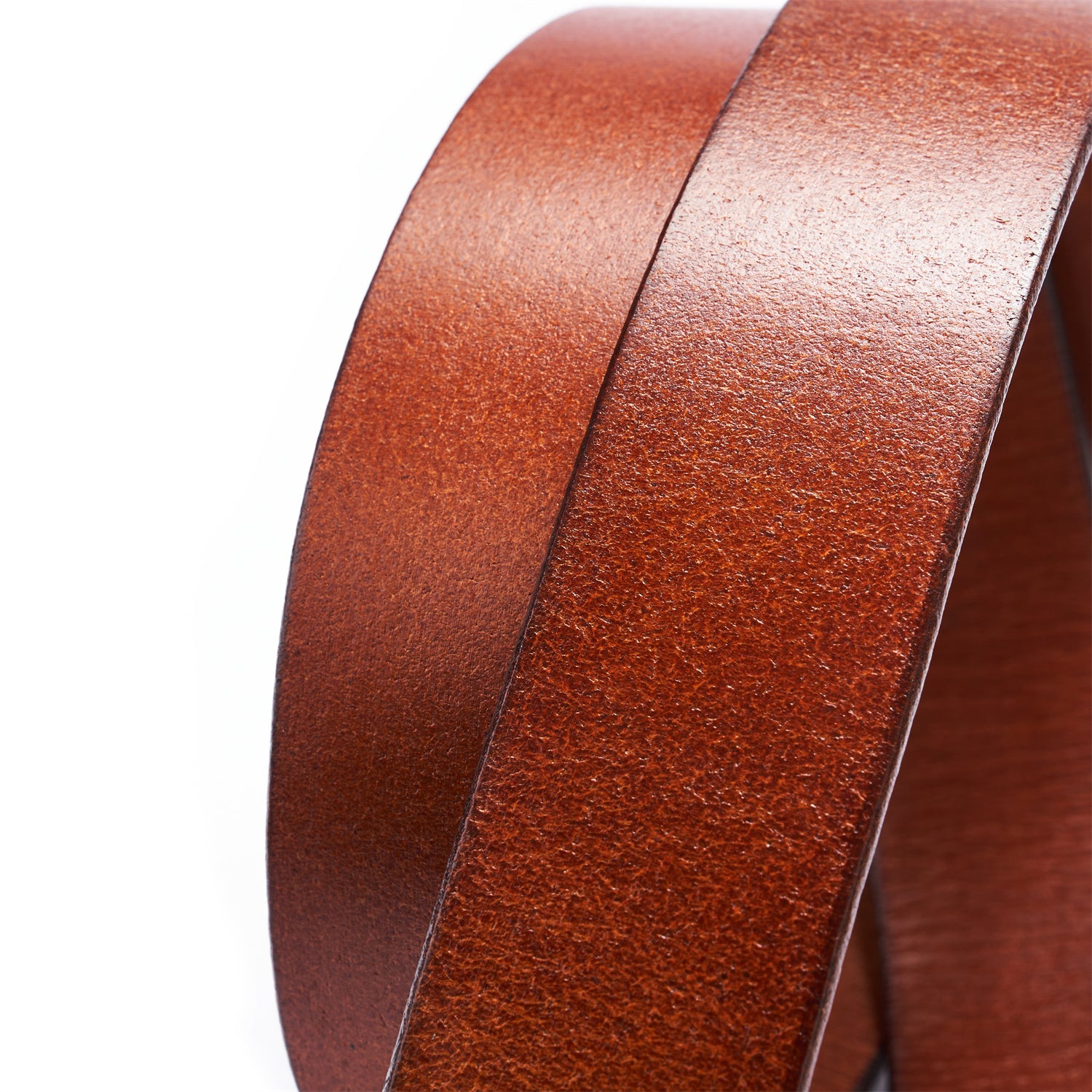BELTLEY Chestnut Full Grain Leather Belt-Unisex 1.25 Inches