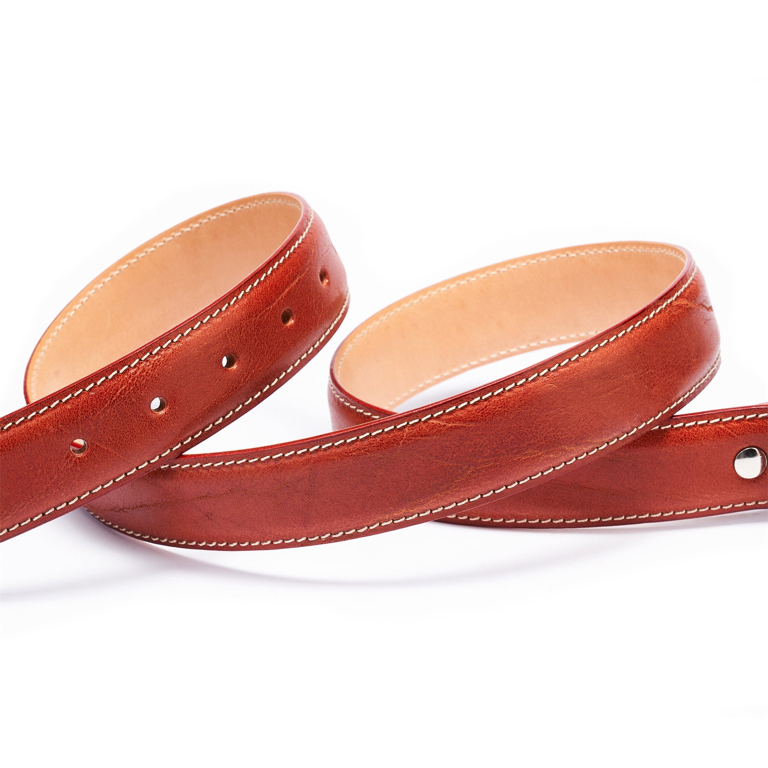 BELTLEY Classic Unisex Brown Belt – 1.38“ Full-Grain Leather  Double-Layer