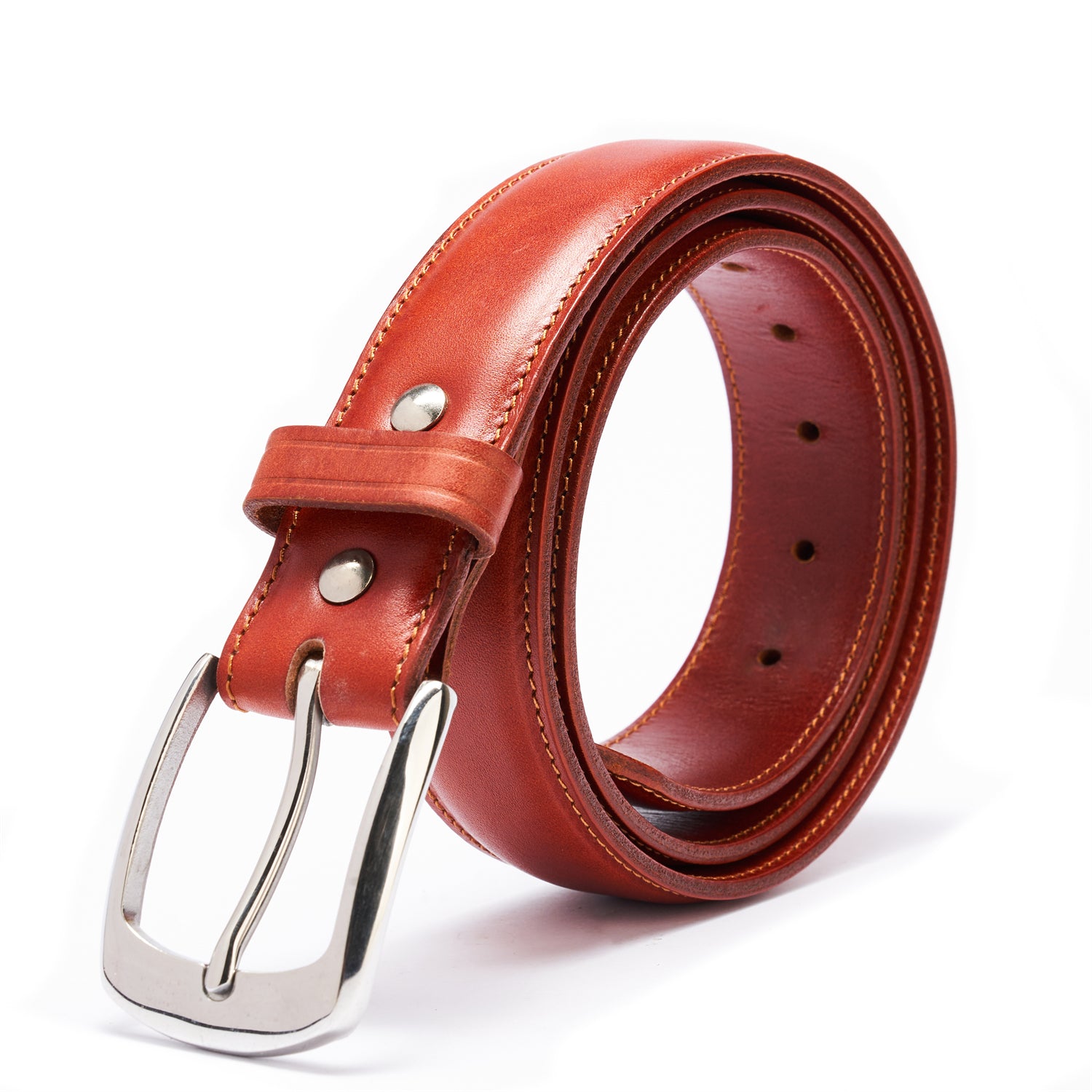 BELTLEY Heritage Dual-Layer Belt – 1.5“ Full-Grain Leather in  Brown