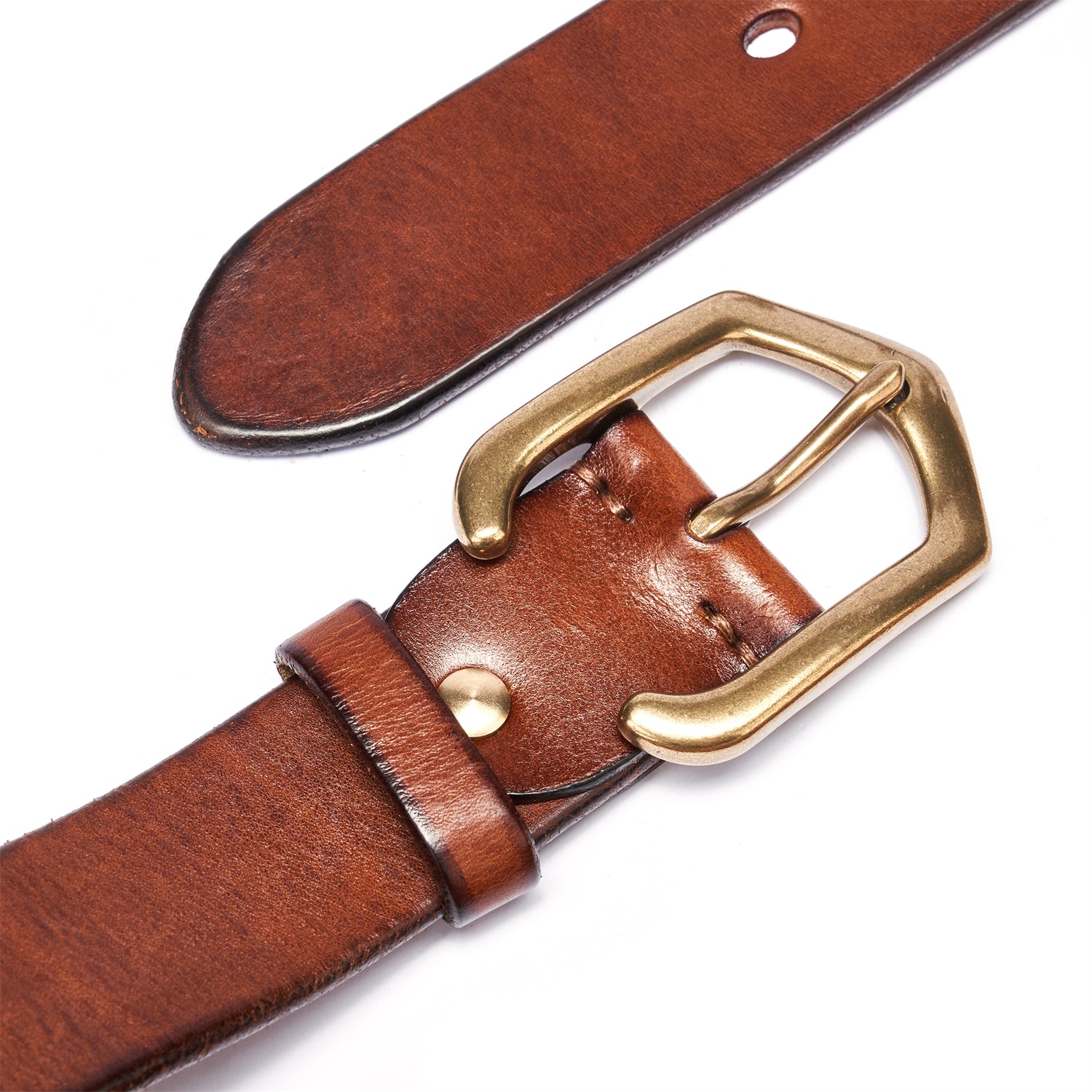 BELTLEY Classical Brown Full-Grain Leather Belt – Daily Engineered-38MM