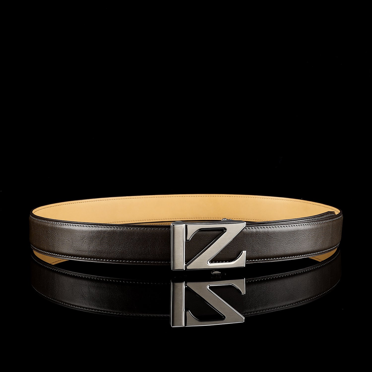 Classic Full-Grain Calfskin Leather Belt with “Z” Buckle — packaging | BELTLEY