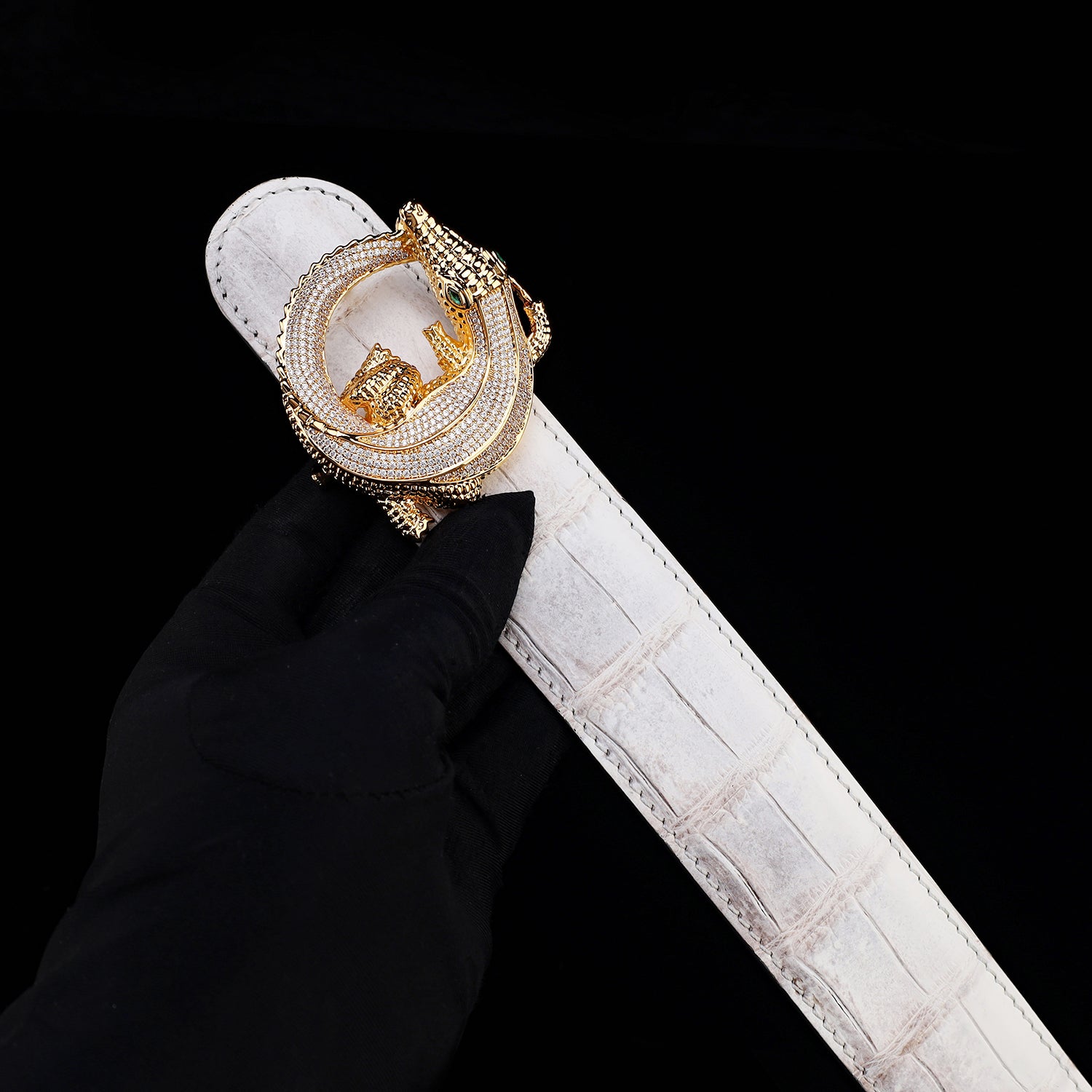 BELTLEY Designer Himalayan Crocodile Belt for Men