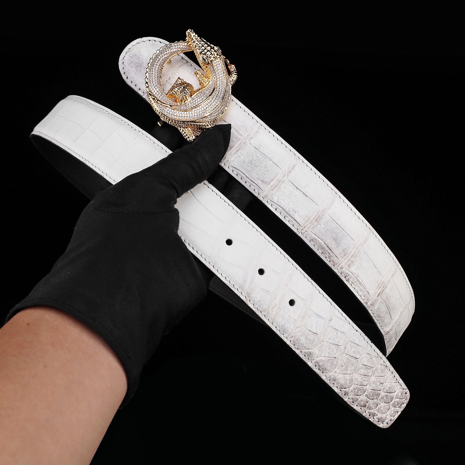BELTLEY Designer Himalayan Crocodile Belt for Men