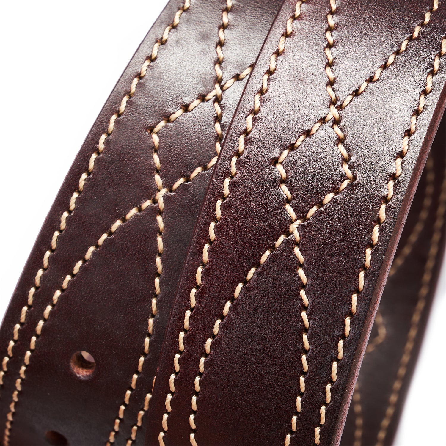 BELTLEY Espresso Belt – 1.5“ Full-Grain Leather with Hand-Stitched Detail
