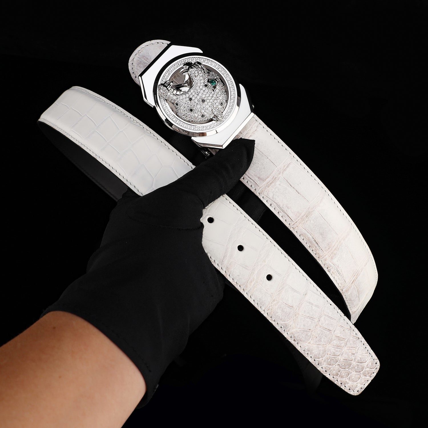 BELTLEY Genuine Himalayan Crocodile Belt for Men