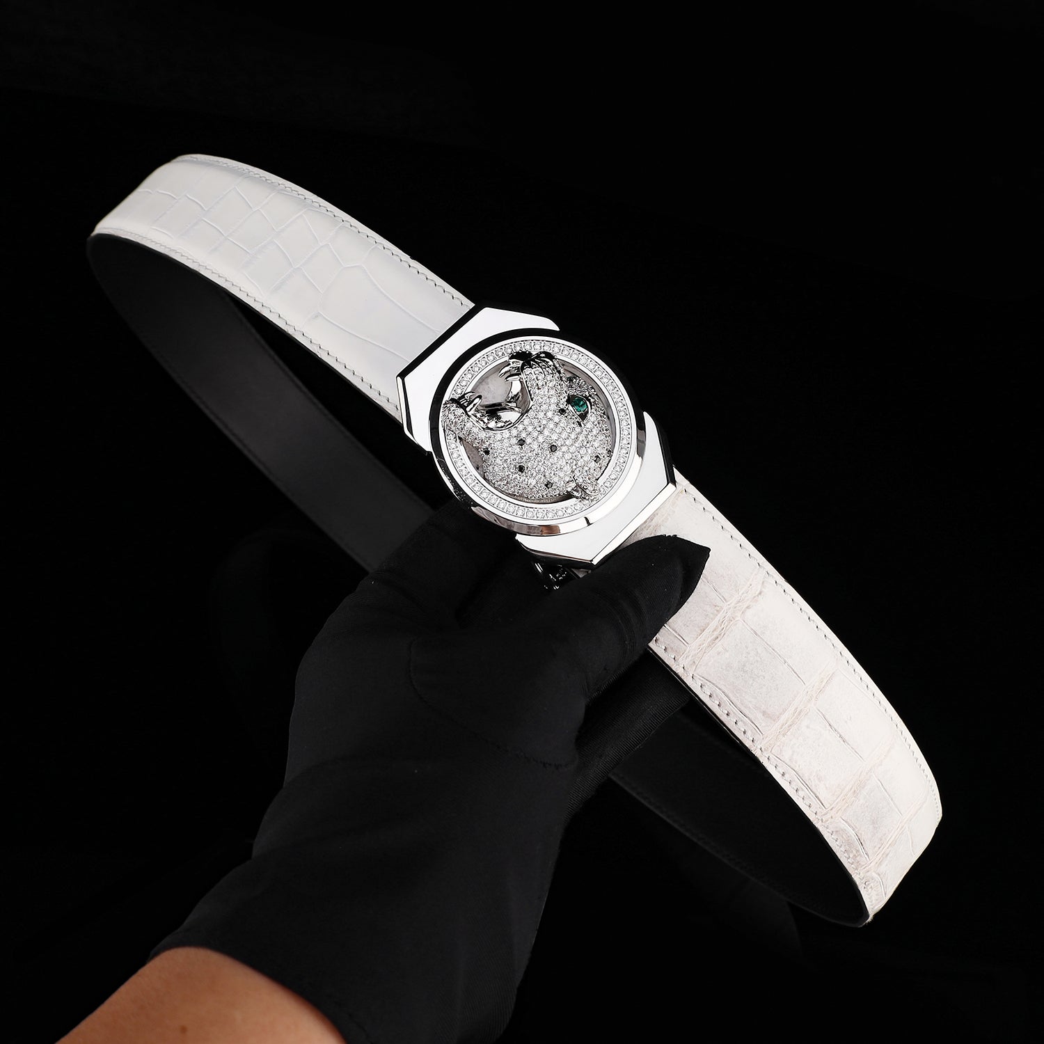 BELTLEY Genuine Himalayan Crocodile Belt for Men