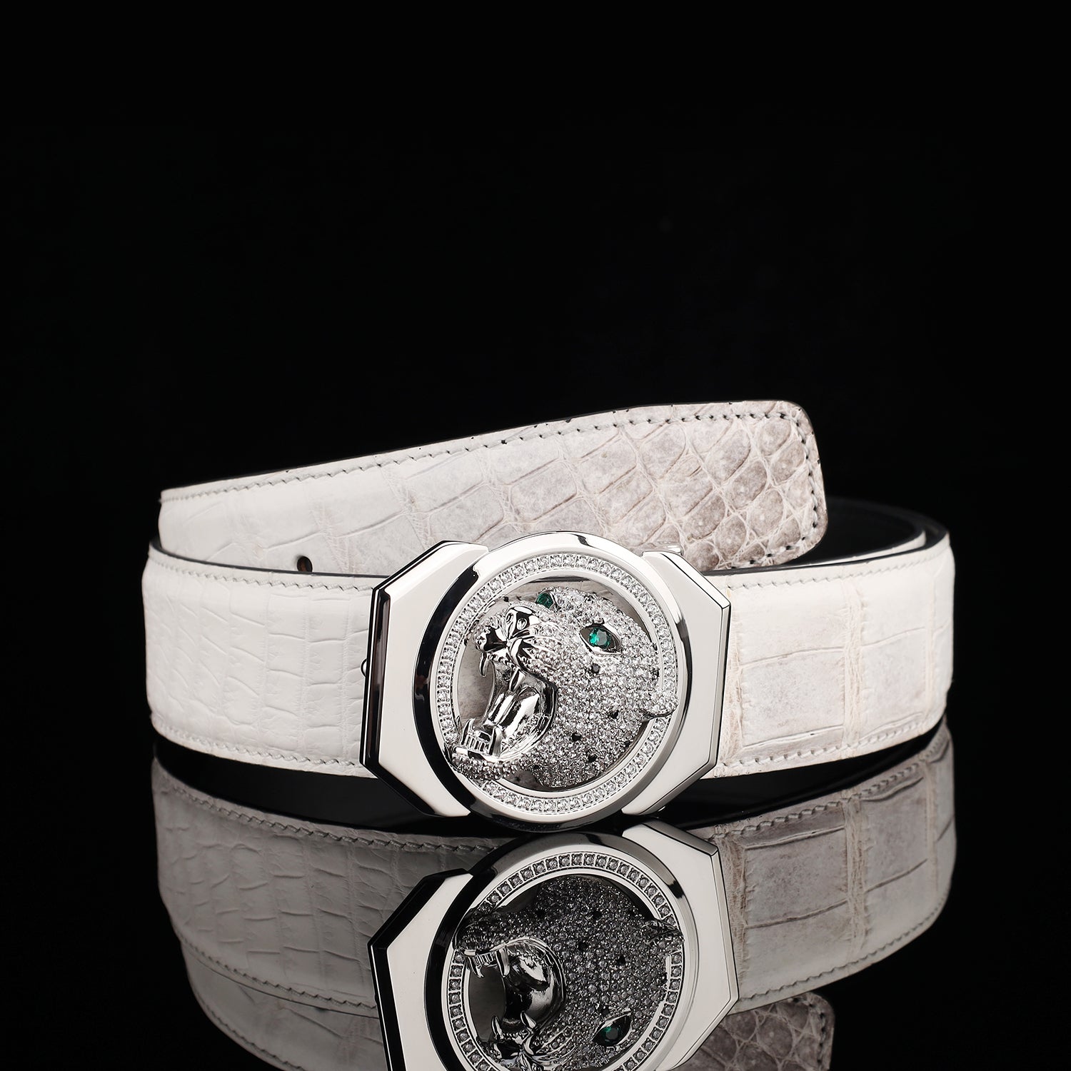 BELTLEY Genuine Himalayan Crocodile Belt for Men