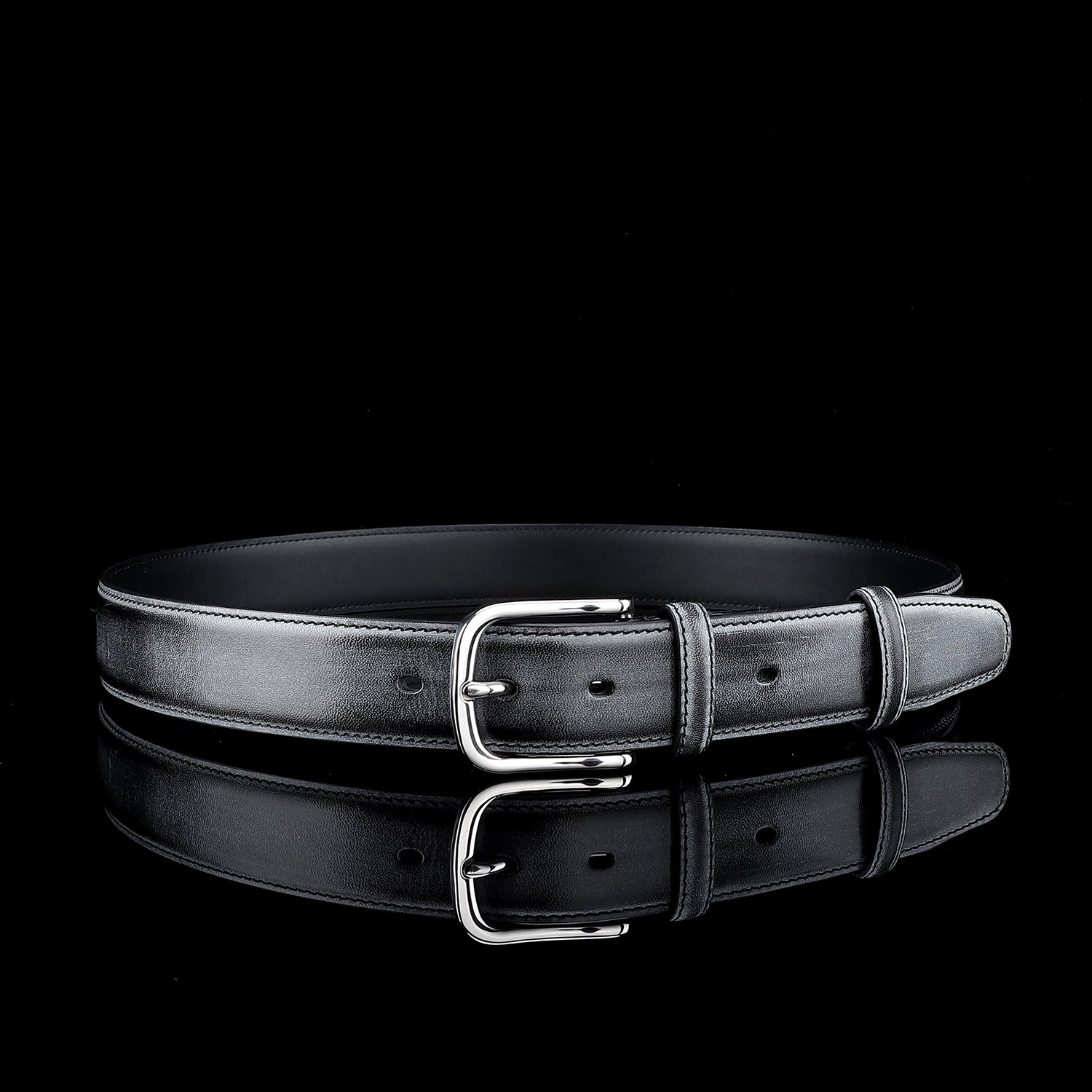 BELTLEY Genuine Leather Waxed Belt for Men and Women