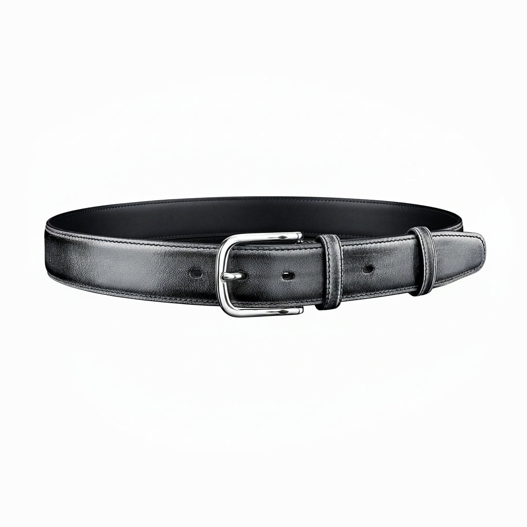 BELTLEY Genuine Leather Waxed Belt for Men and Women