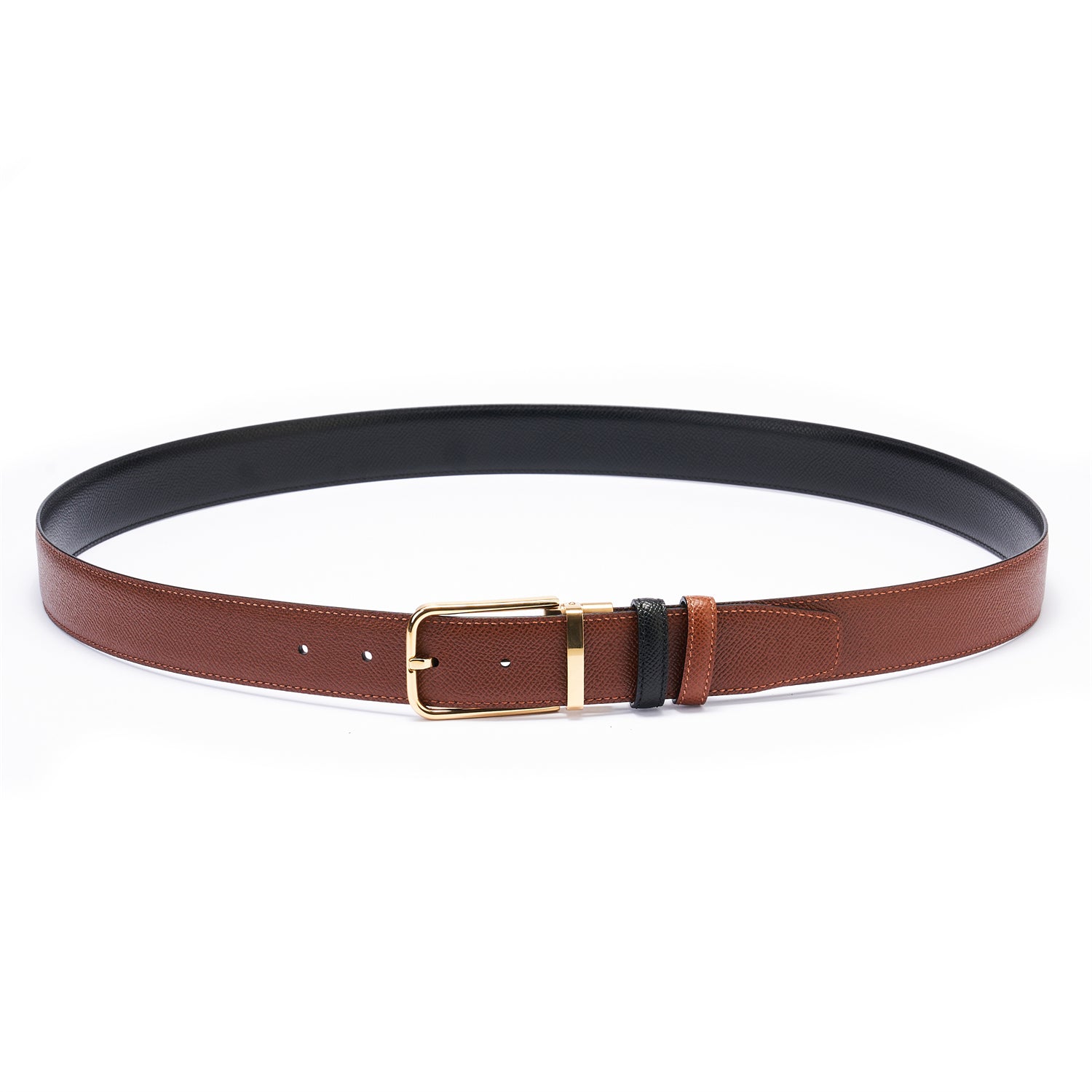 BELTLEY Light Luxury  Reversible Brown/Black  Belt 1.38" Width