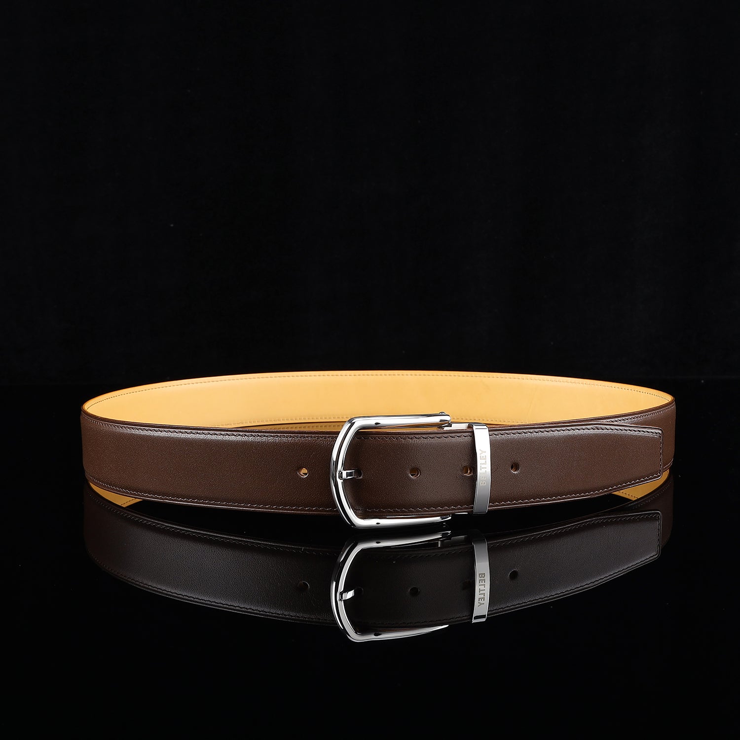 BELTLEY Men’s Calfskin Dress Belt – Business Casual Belt