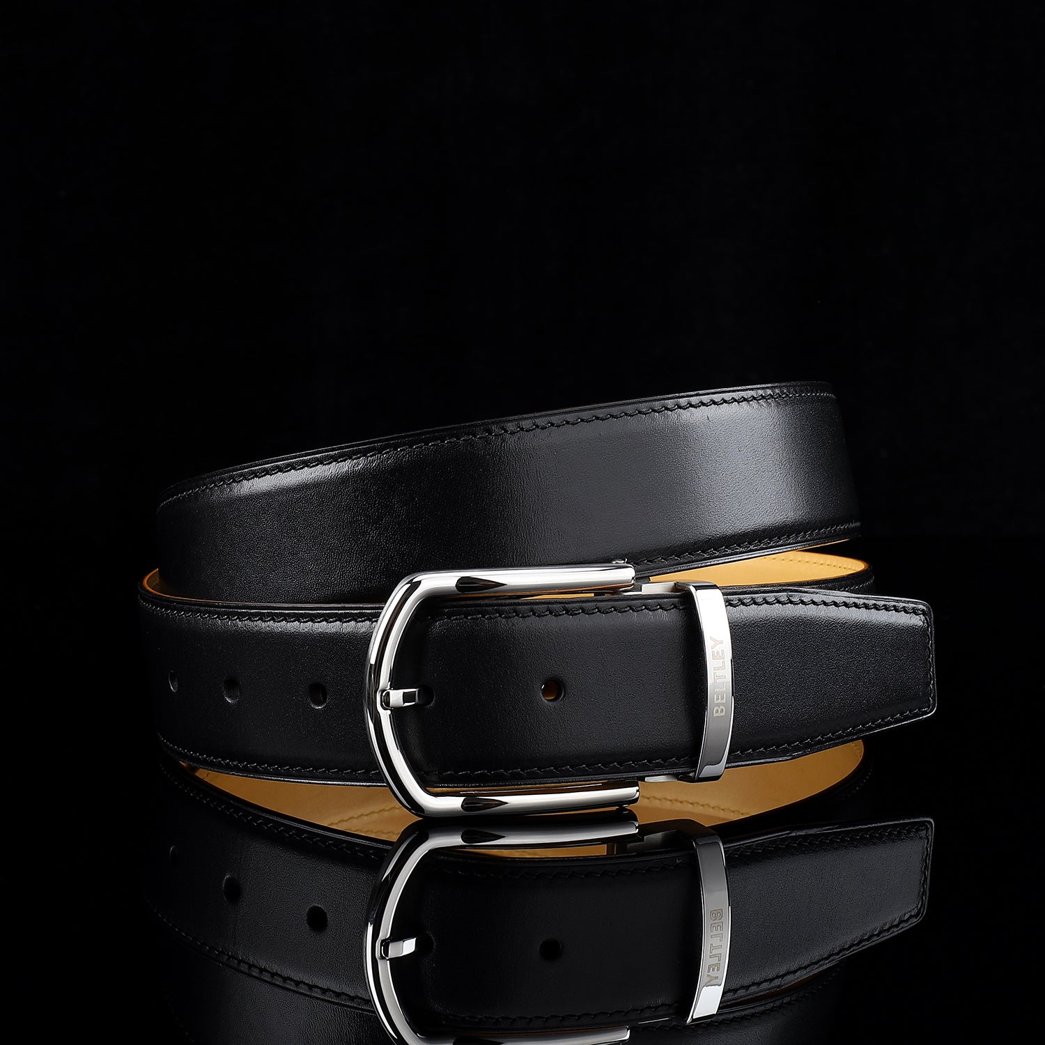 BELTLEY Men’s Calfskin Dress Belt – Business Casual Belt