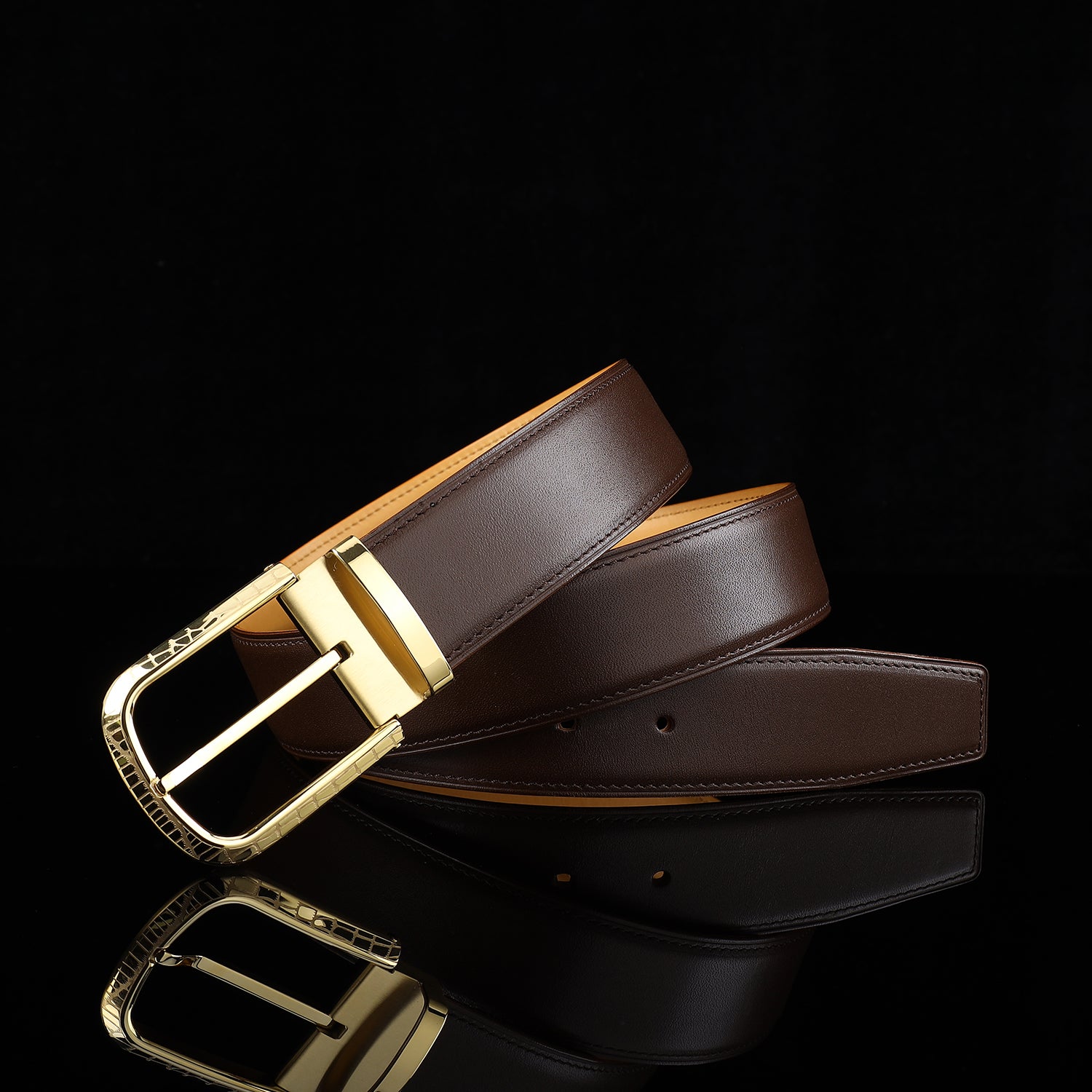 BELTLEY Premium Calfskin Everyday Belt for Men