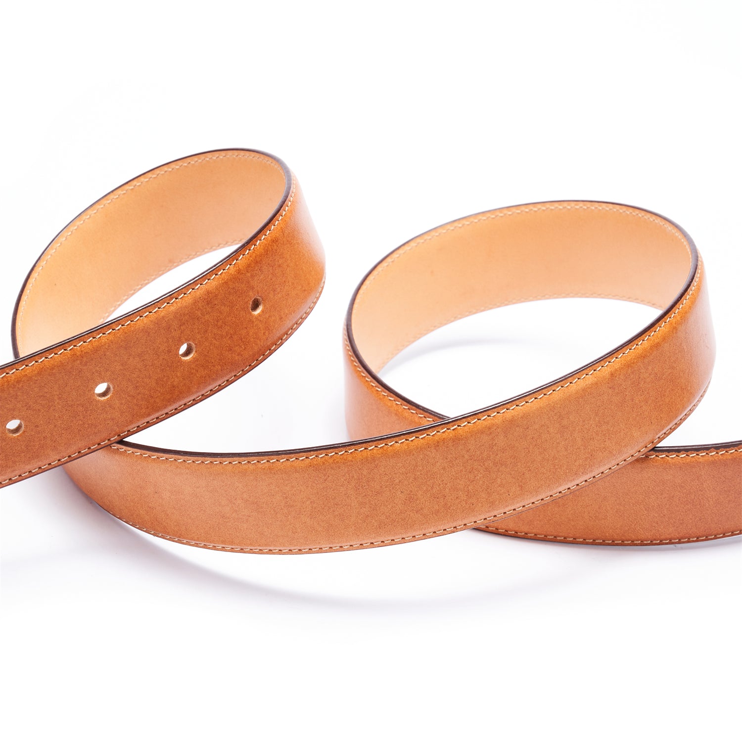 BELTLEY Premium Full-Grain Calfskin Leather Belt – 1.38” Orange | Unisex
