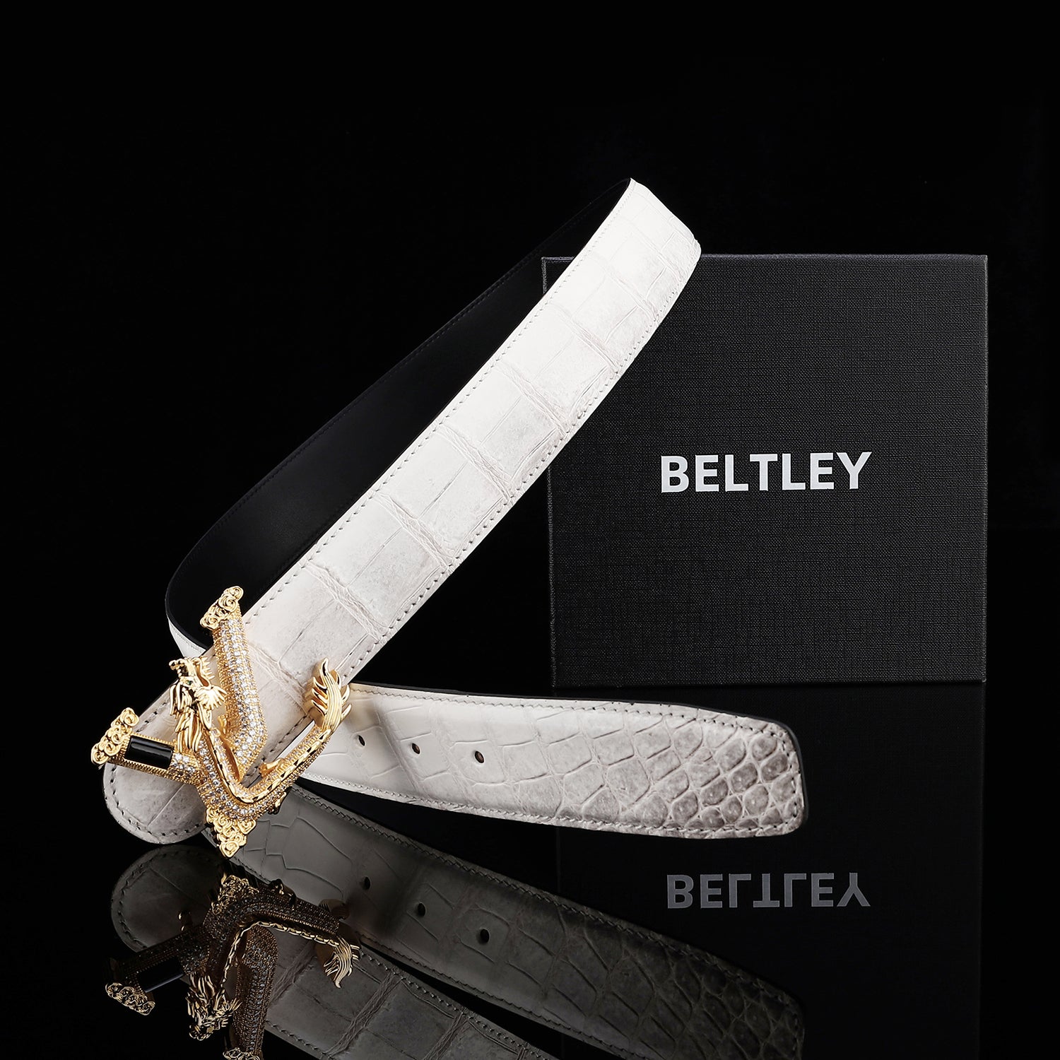 BELTLEY Premium Himalayan Exotic Leather Belt for Men
