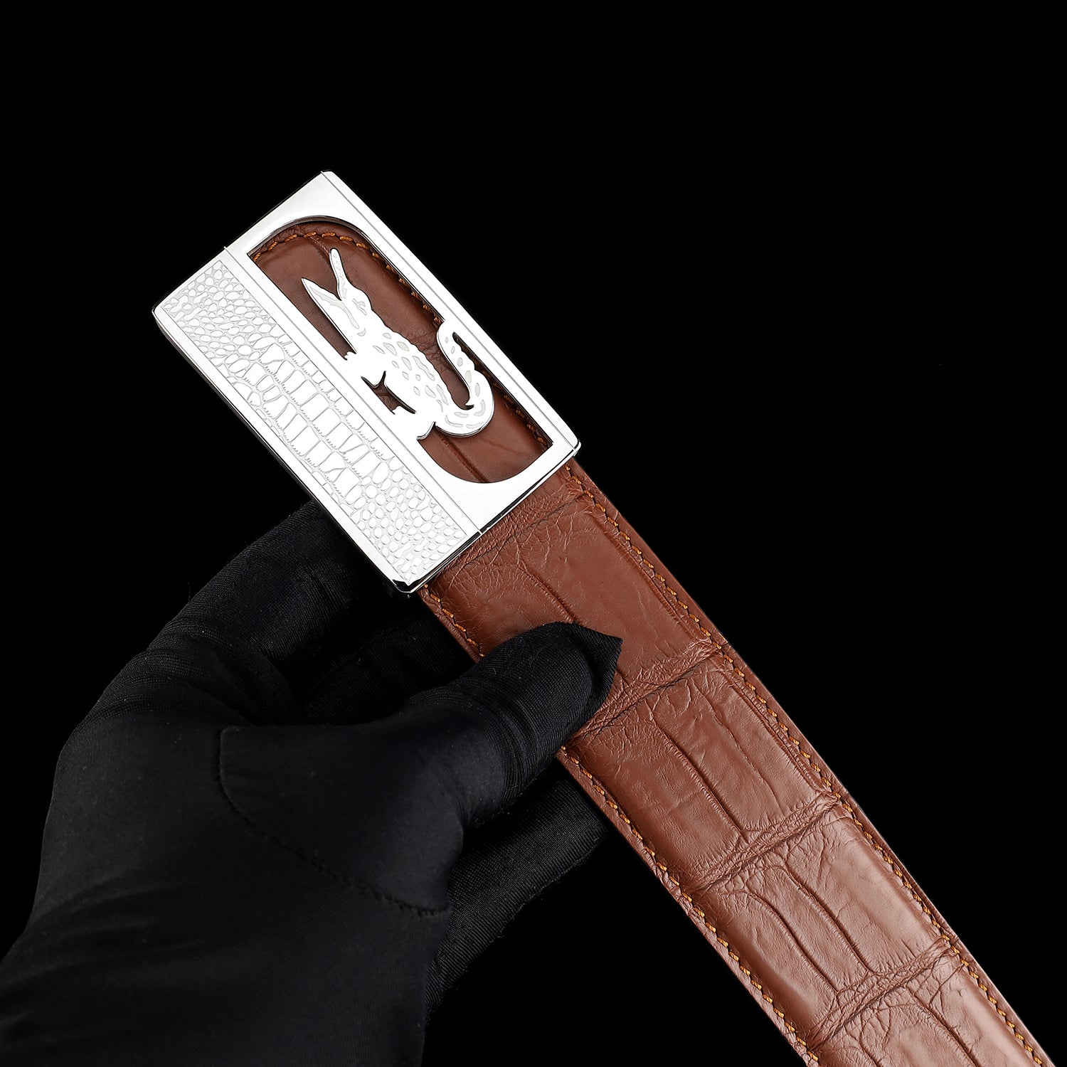 Real Crocodile Leather Belt for Men — additional view 14 | BELTLEY