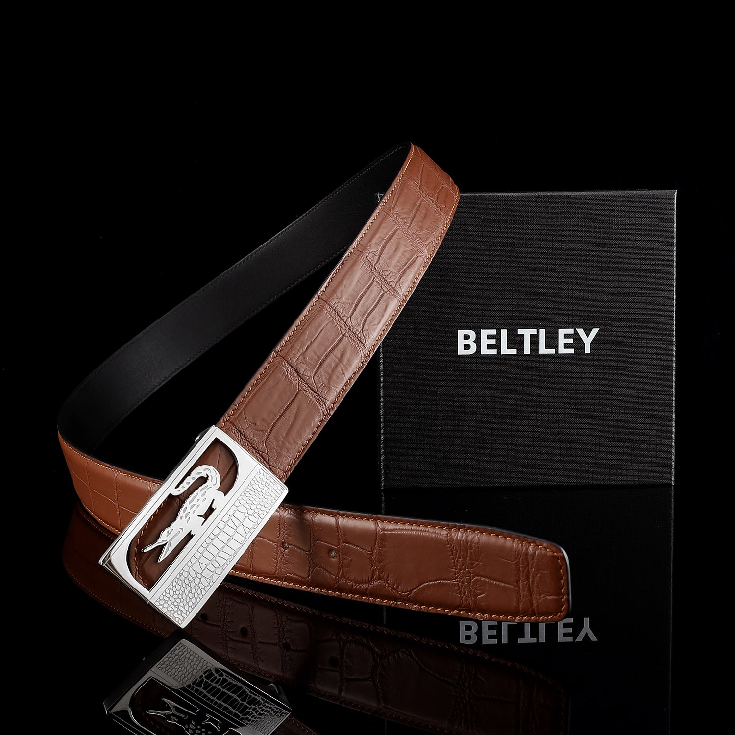 Real Crocodile Leather Belt for Men — packaging | BELTLEY