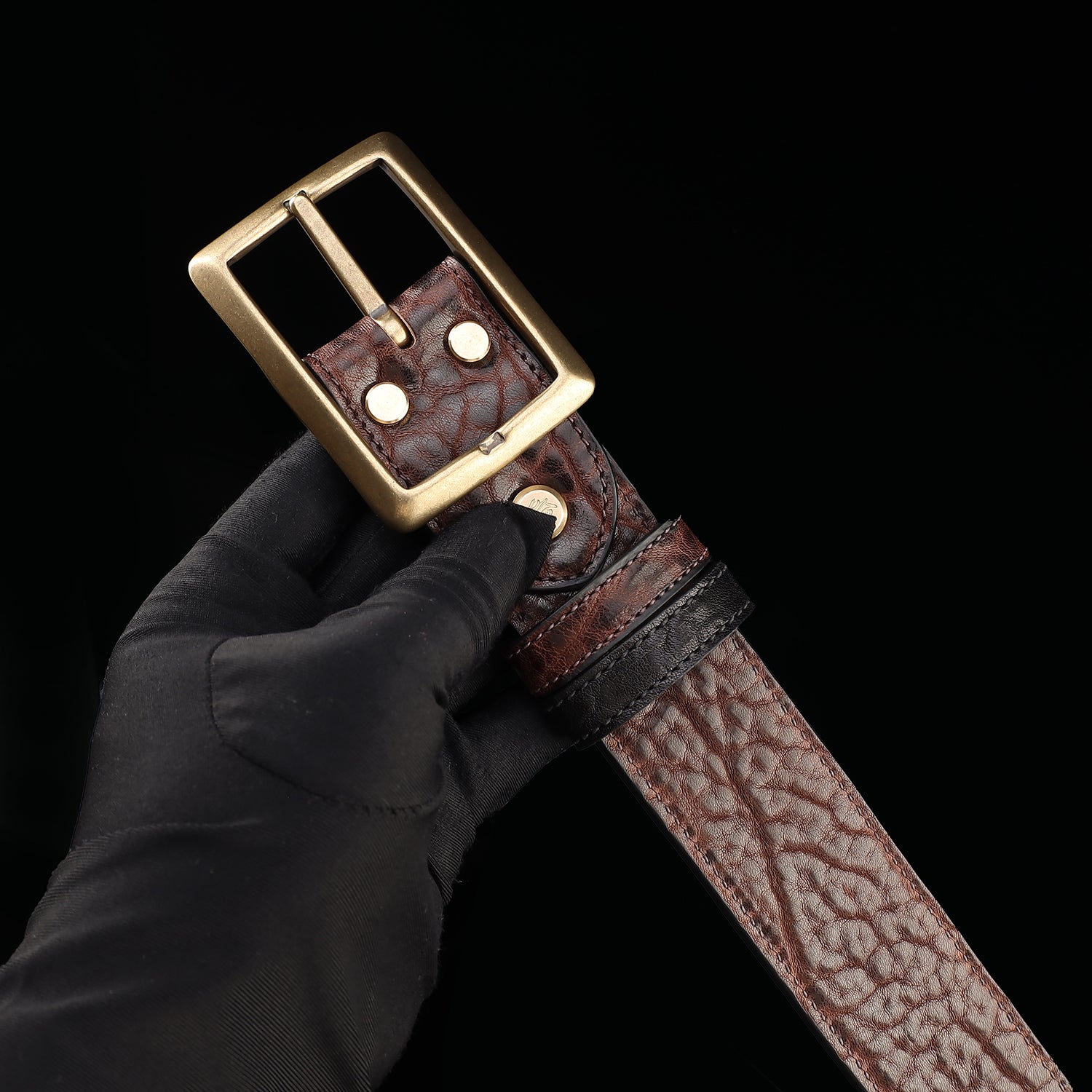 BELTLEY Reversible Leather Belt- Brown and Black