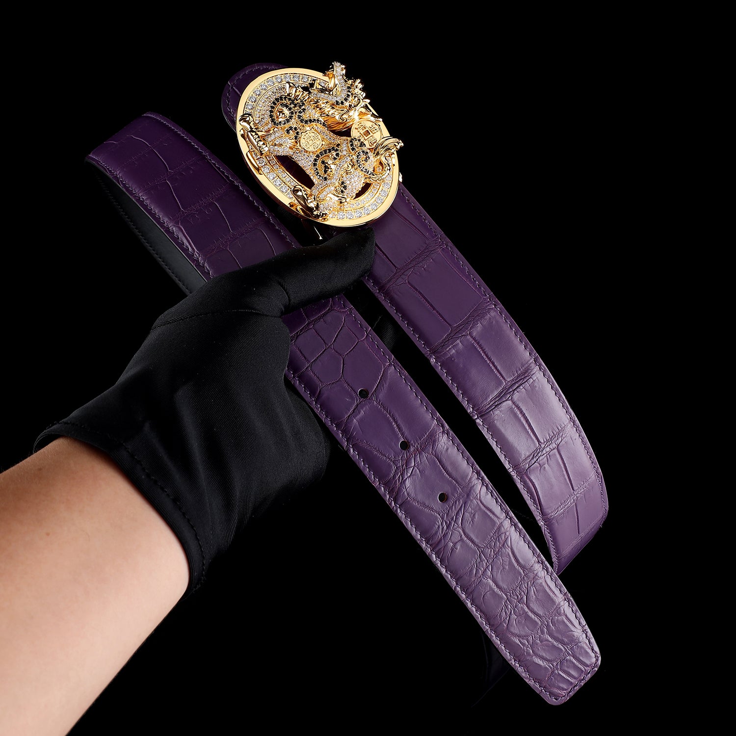 BELTLEY Unique Qilin Crocodile Belt for Men