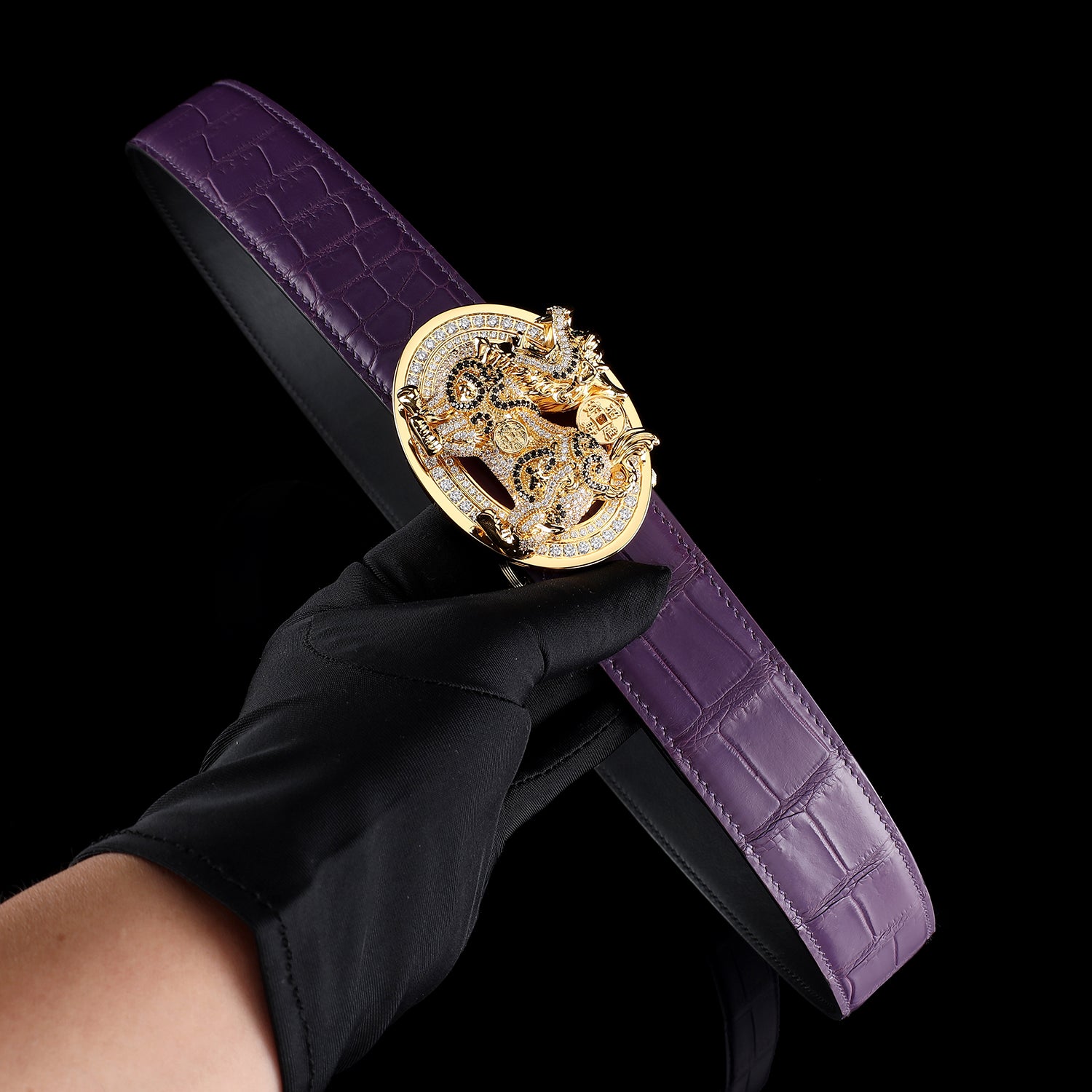 BELTLEY Unique Qilin Crocodile Belt for Men