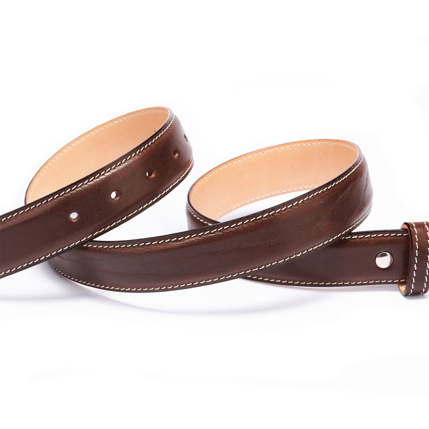 BELTLEY Unisex Coffee Brown Workwear Belt – 1.38” Full-Grain, Double-Layered