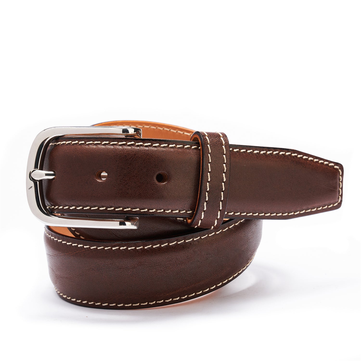 BELTLEY Unisex Coffee Brown Workwear Belt – 1.38” Full-Grain, Double-Layered