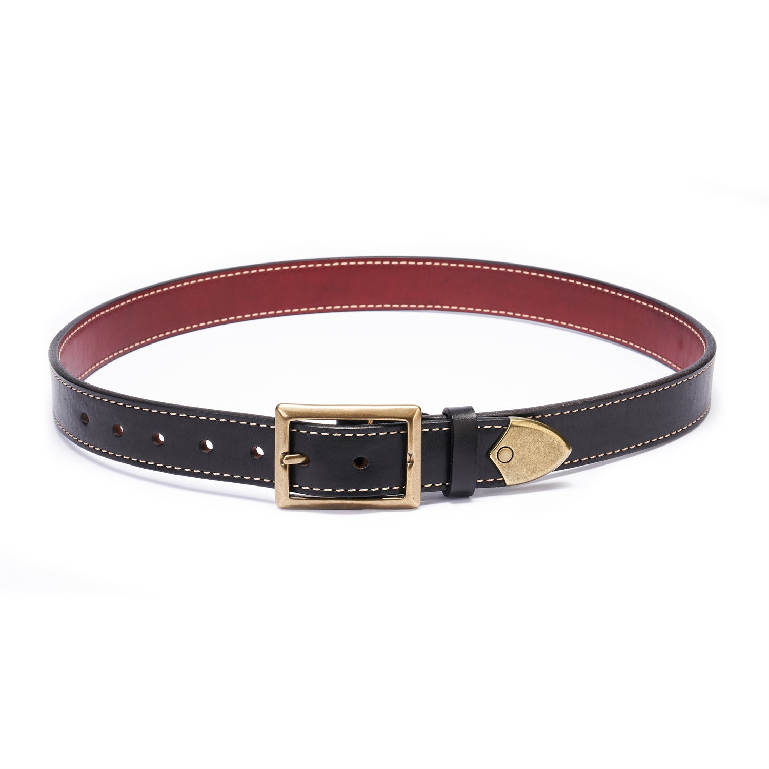 BELTLEY Unisex Reversible Belt – 1.38” Full-Grain Leather in Black & Wine