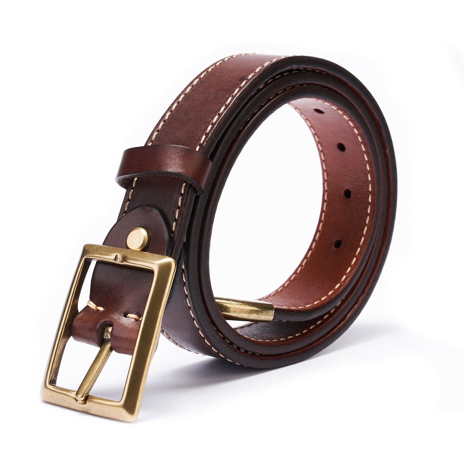 BELTLEY Unisex Reversible Belt 1.38 - Brown to Coco Full-Grain Leather
