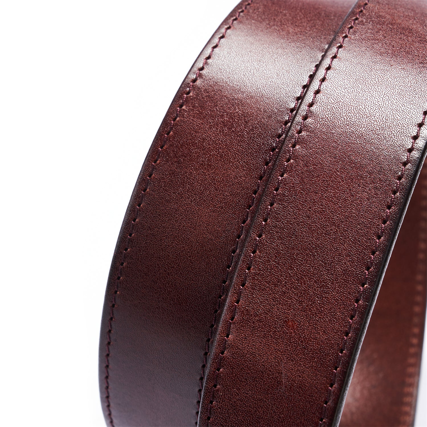 BELTLEY Vintage Burgundy Leather Belt - Unisex, Full Grain, 1.25" Wide