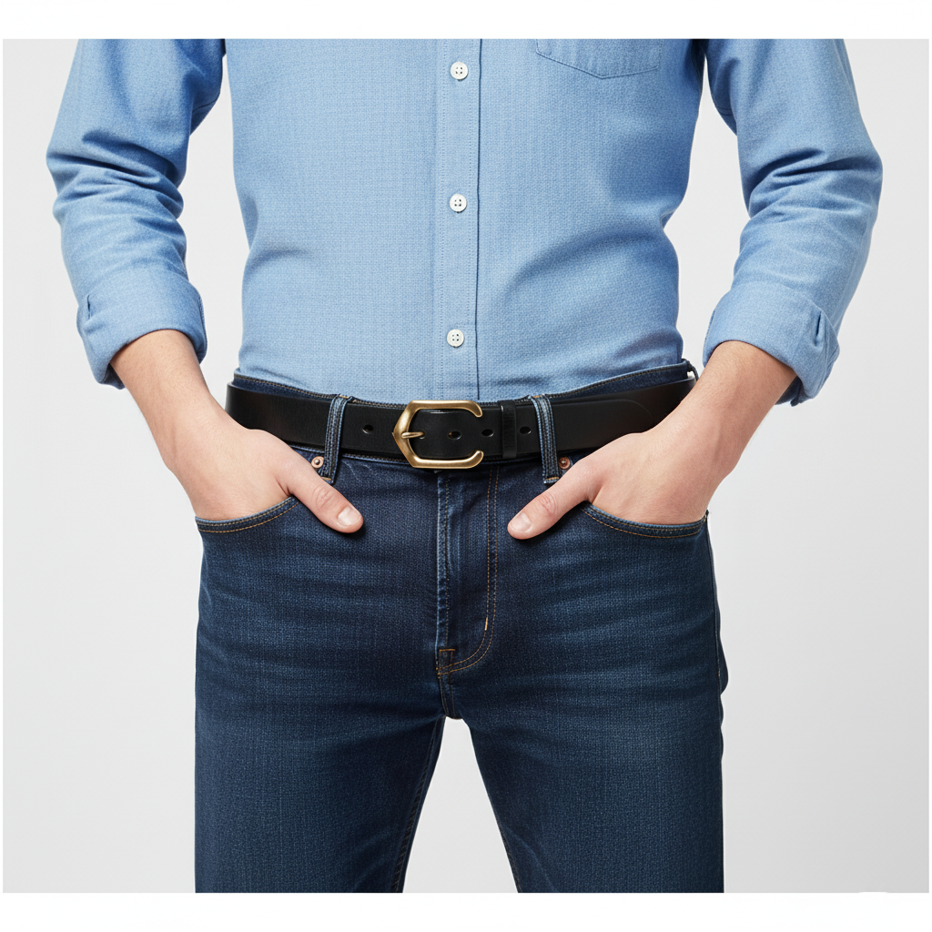BELTLEY Black Full-Grain Leather Belt – Daily Engineered