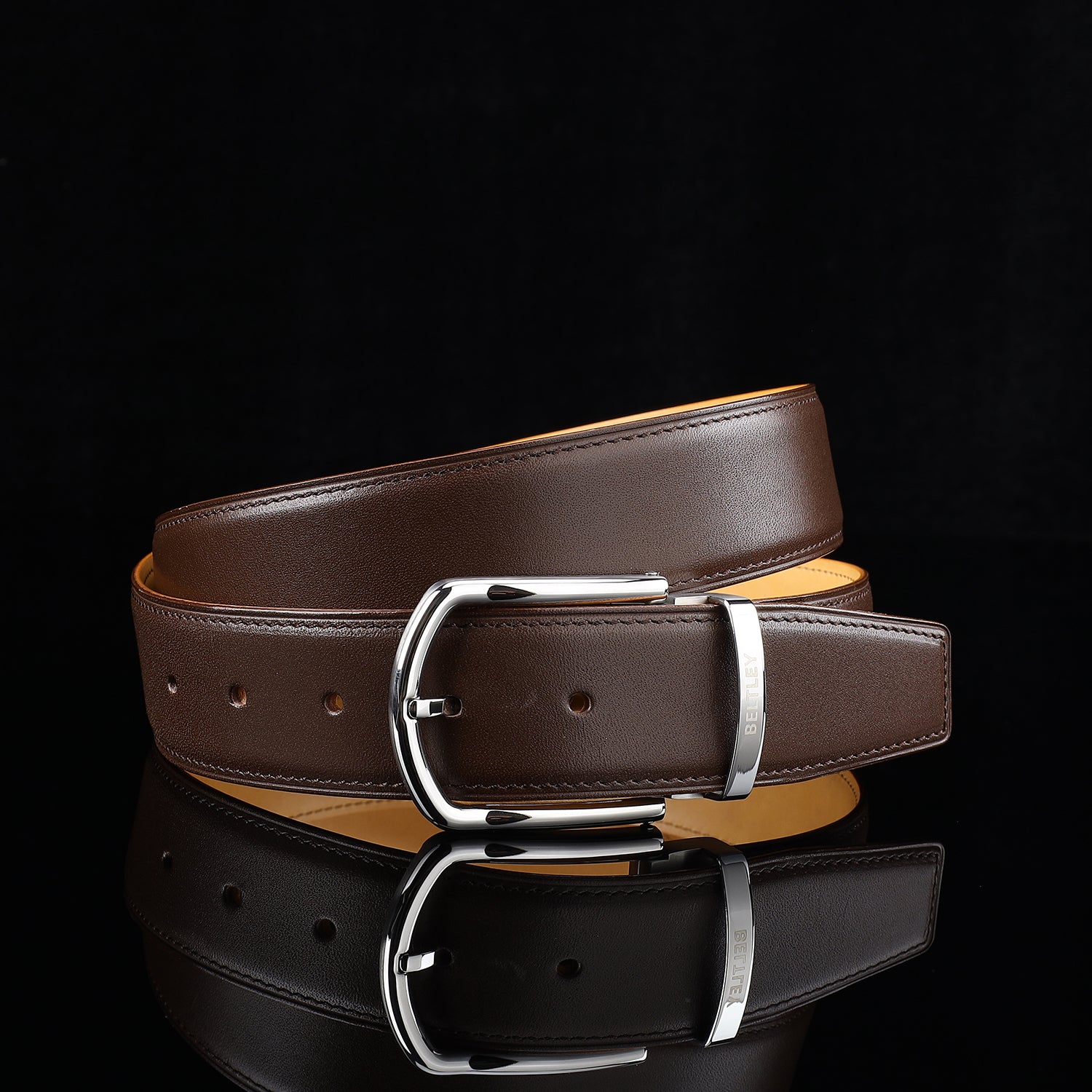 Black Heritage Belt – 38mm Full-Grain Leather
