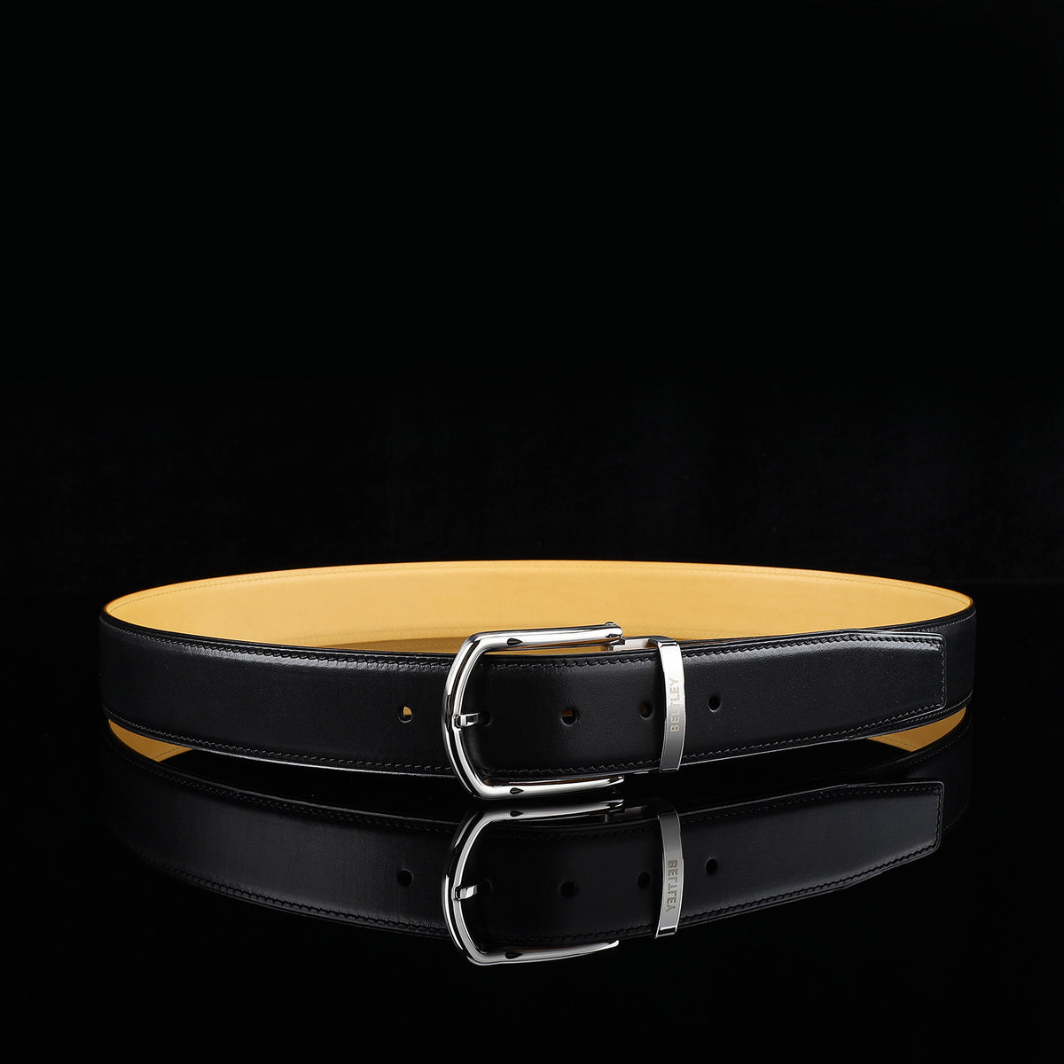 Leader Belt Collection BELTLEY Black Leather Belt Collection For Women & Men 100% Full-Grain