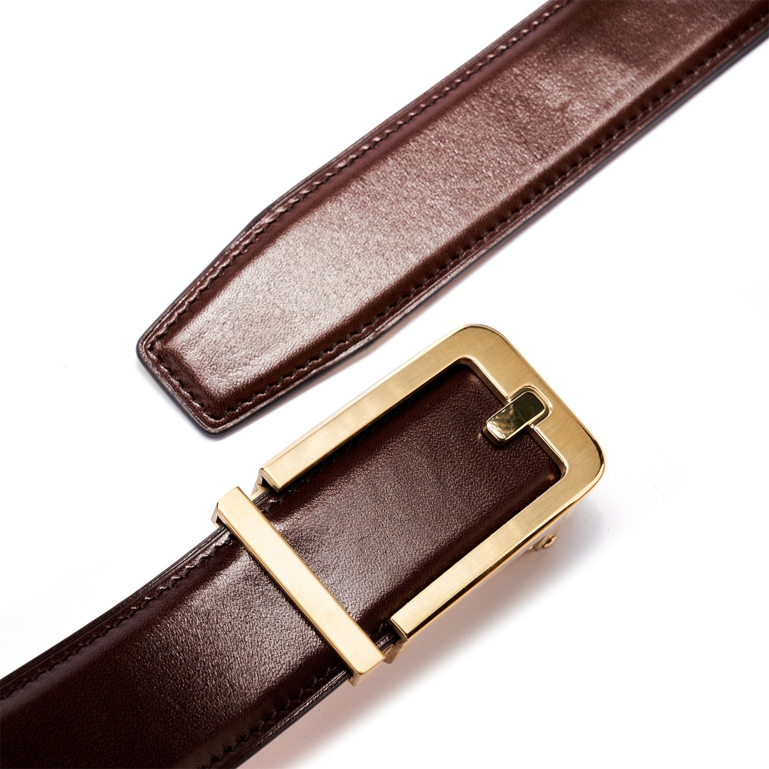 BELTLEY Brown Italian Full-Grain Leather Belt  with Japanese Oak Leather Base Layer