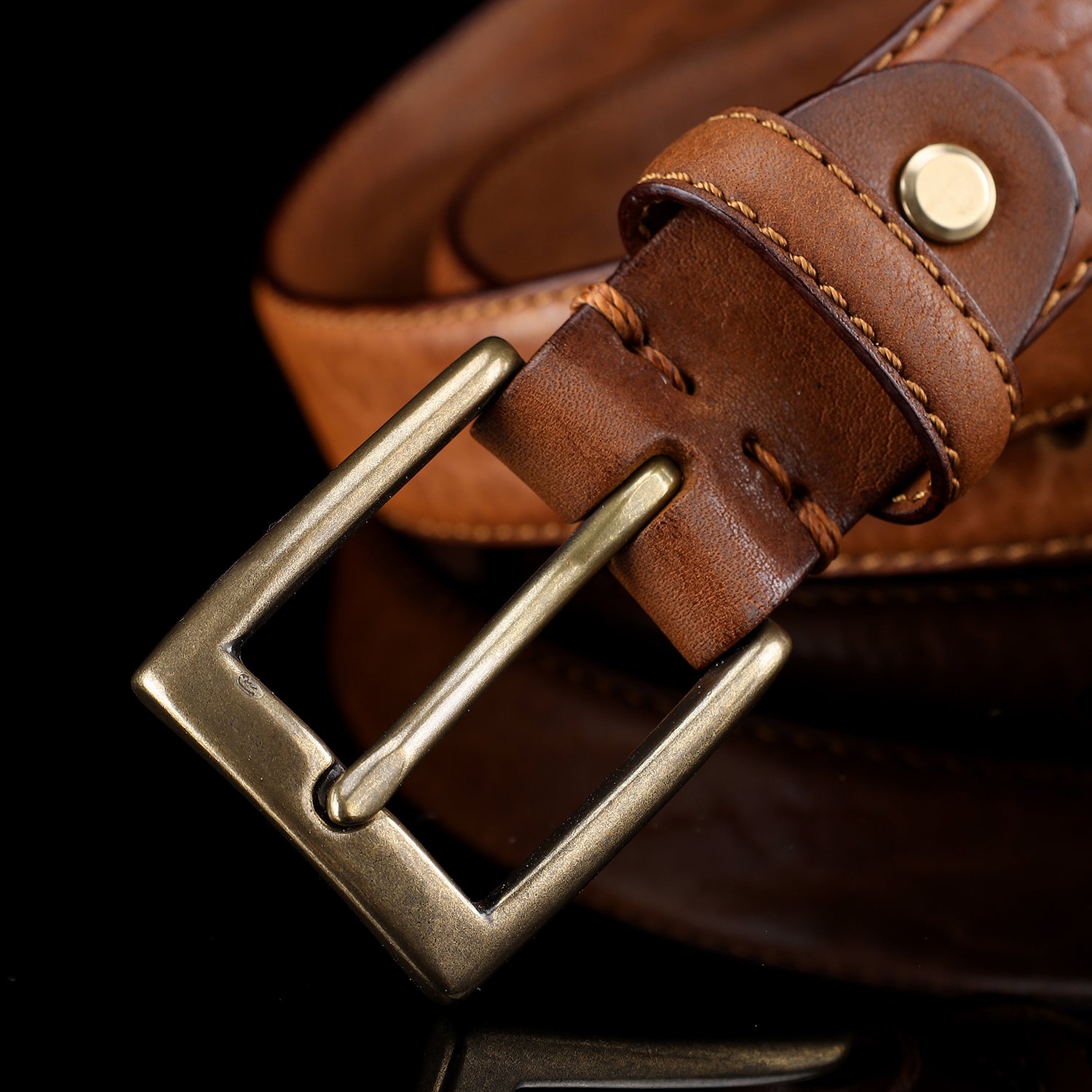 Beltley 1.1" Women's Distressed Tan Belt