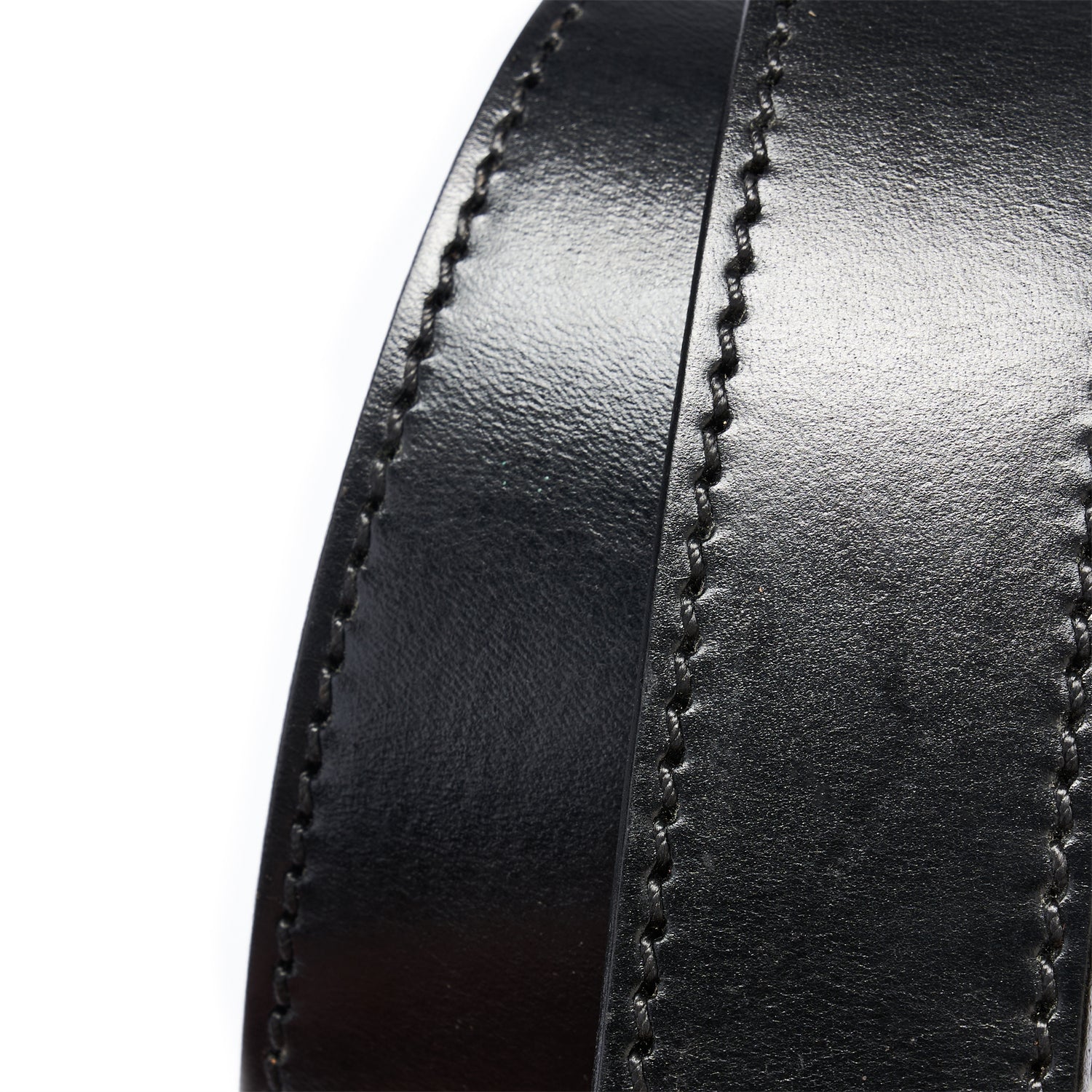 BELTLEY Black Double Layer Belt – 1.5” Full-Grain Leather -Solid Brass Buckle