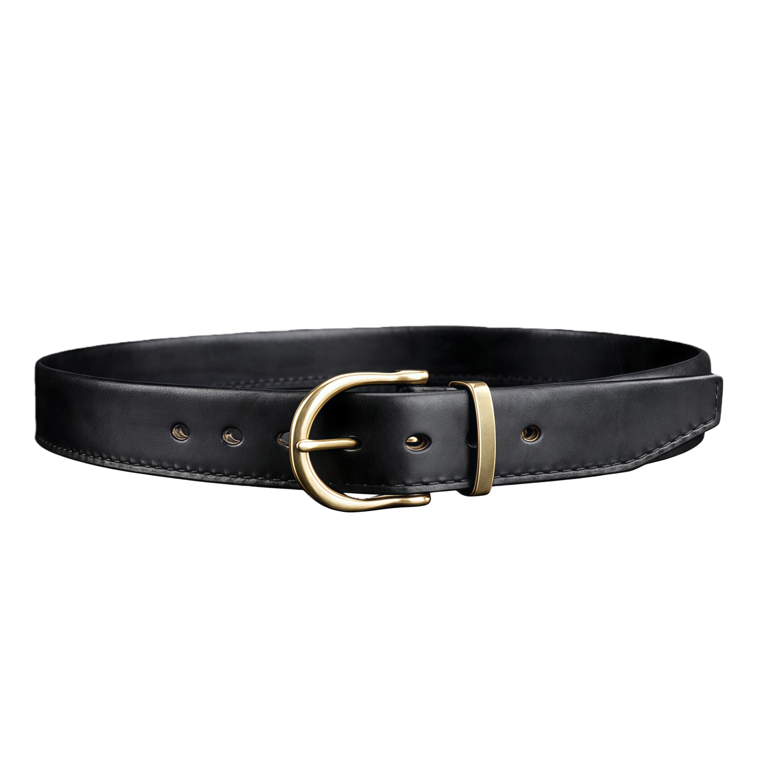 Beltley Folded Double-Layer Full-Grain Leather Belt — 1.5" (Black)