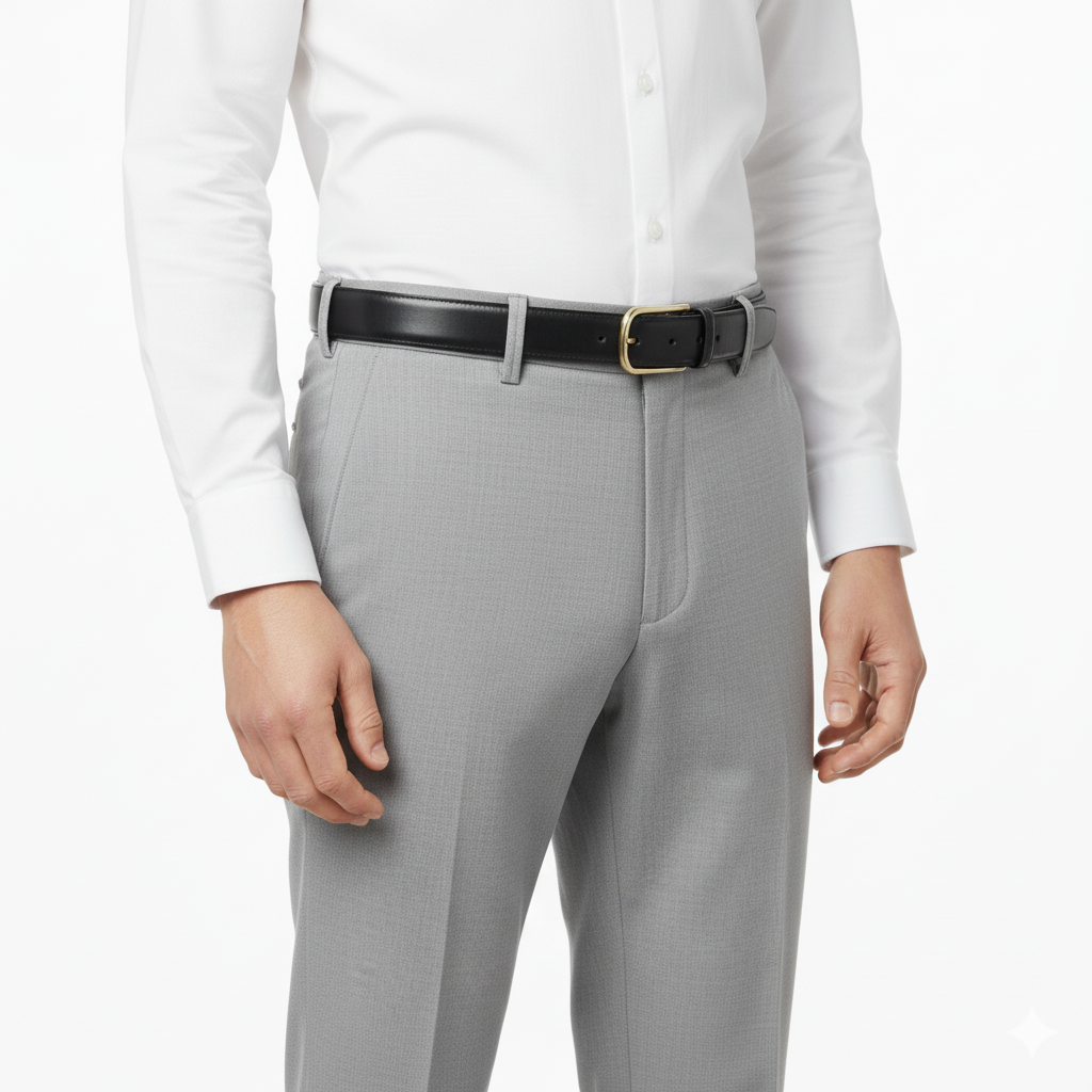 BELTLEY Classic Calfskin Leather Dress Belt – 1.38 Inches